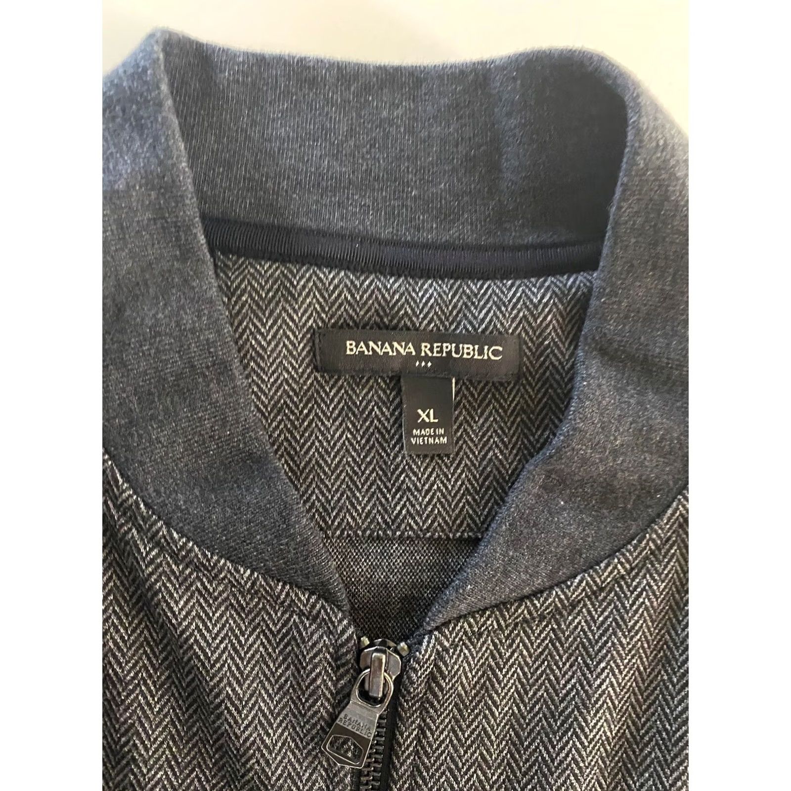 Banana Republic VINTAGE Banana Republic Zippered Collarless Baseball SWEATER XL Extra Large Size US XL / EU 56 / 4 - 4 Thumbnail