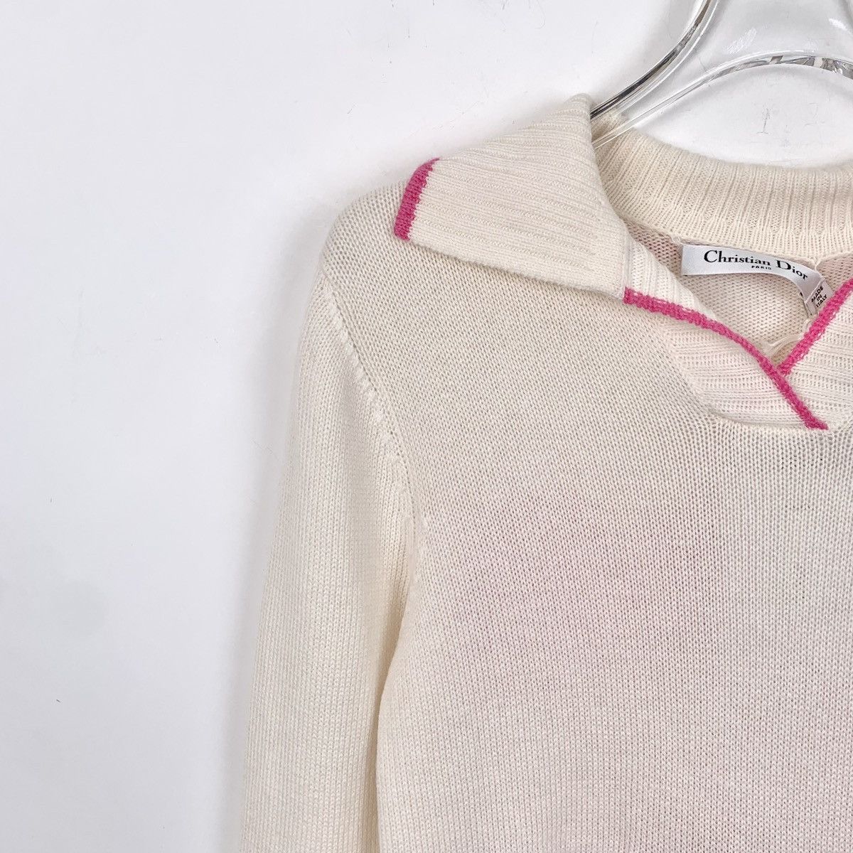 Dior Christian Dior Striped Long Sleeve Knit Top K26WX Size XXS / US 00 / IT 34 - 3 Thumbnail