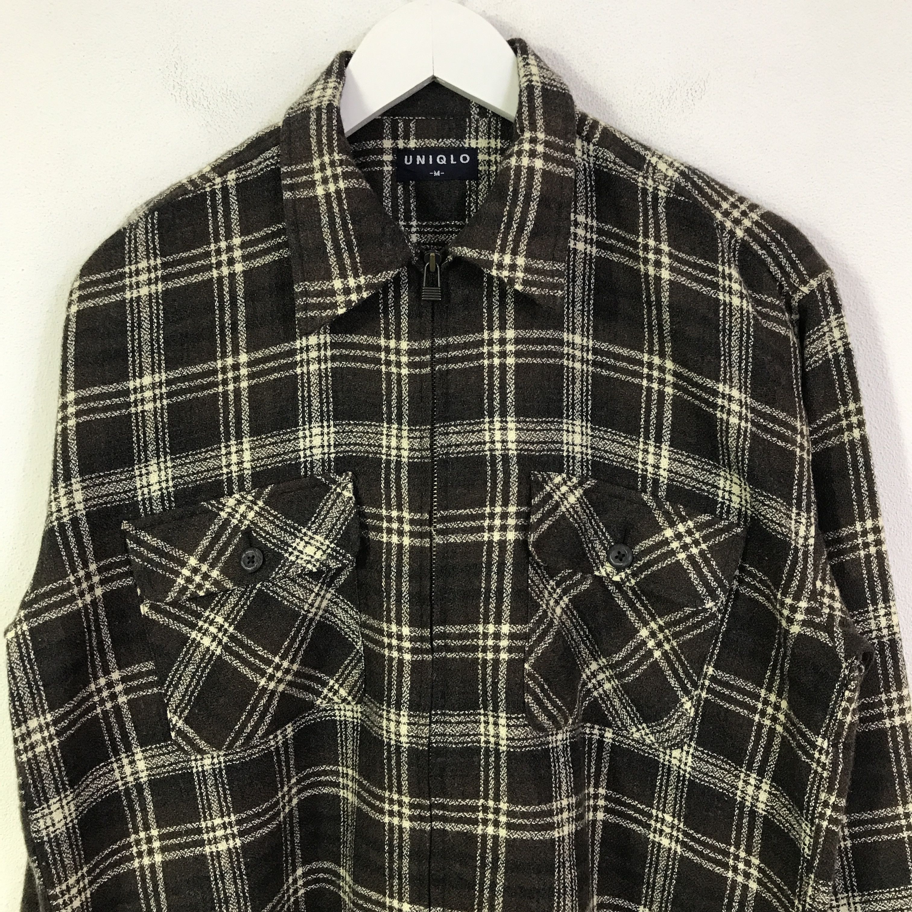 Uniqlo Vtg uniqlo tartan zip jacket K116B3 Size US M / EU 48-50 / 2 - 2 Thumbnail