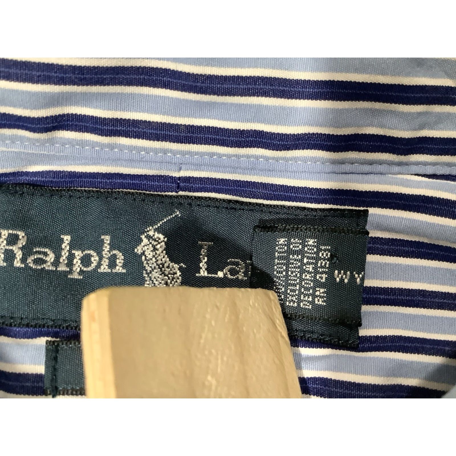 Ralph Lauren Ralph Lauren Custom fit Shirt Mens Large Blue Striped Button Up Long Sleeve Size US L / EU 52-54 / 3 - 7 Thumbnail