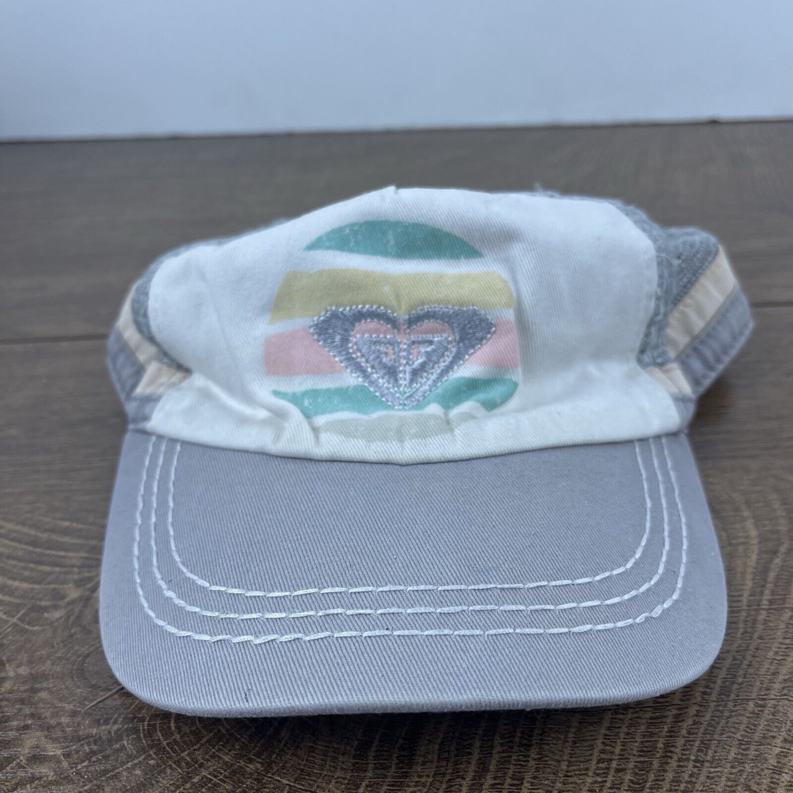 Other Roxy Gray Hat ROXY Adjustable Hat White Adjustable Hat White Size ONE SIZE - 3 Thumbnail