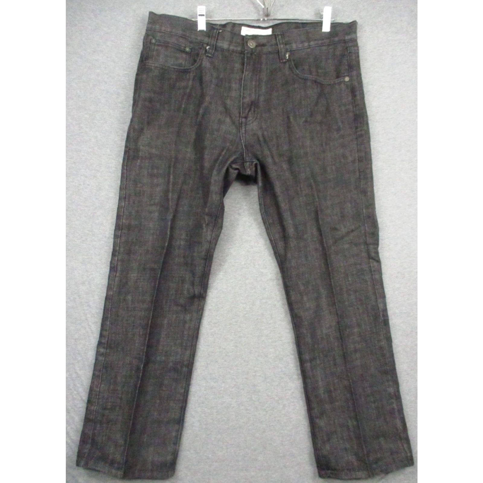 Vintage Echo 714 Jeans Mens Straight Fit 36 Black Denim 5-Pocket Regular Zip Fly Dark Wash Vintage No Size US 36 / EU 52 - 2 Thumbnail