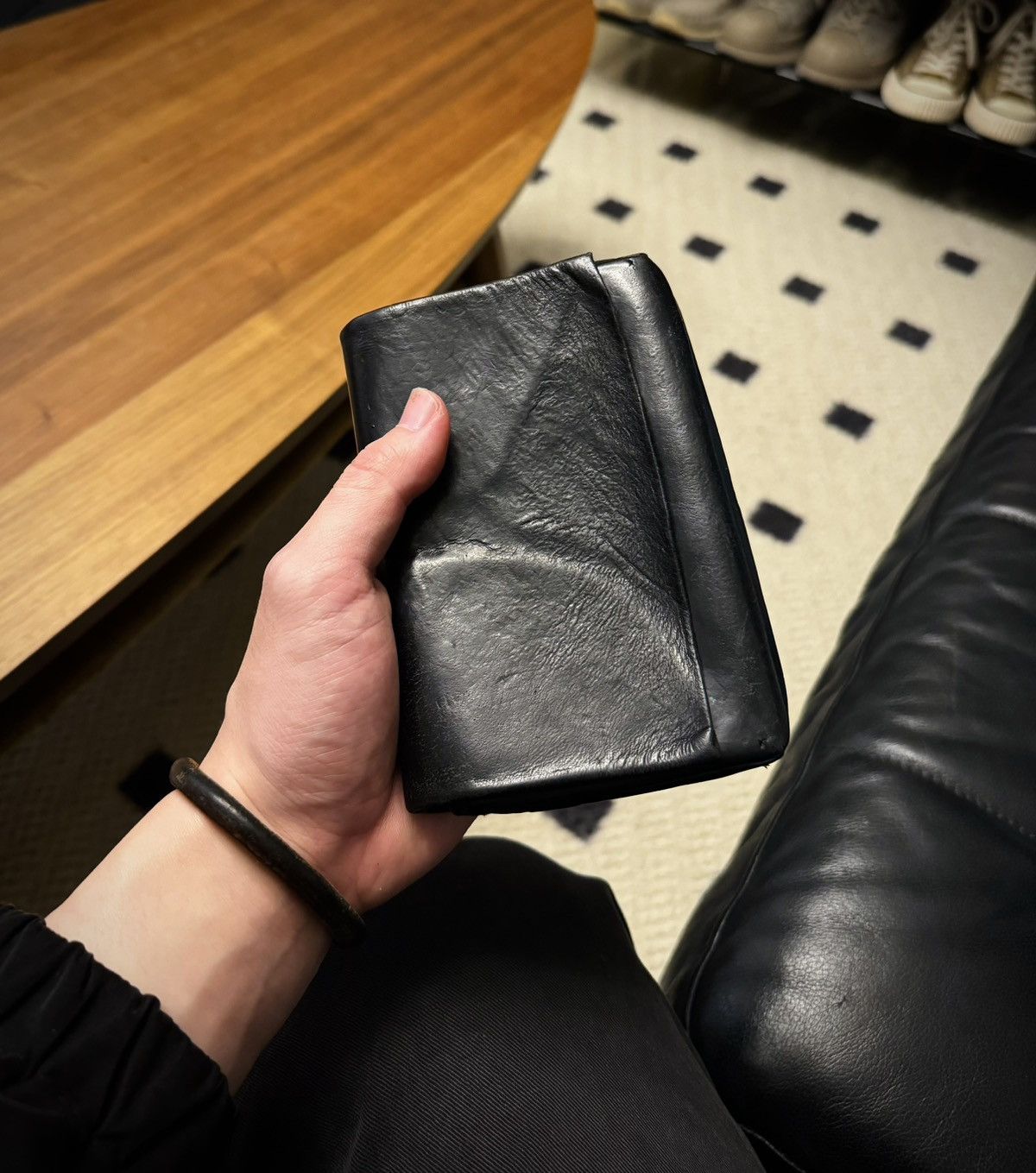 image of Maurizio AMadei M.a+ Leather Wallet （Bison） in Black, Men's