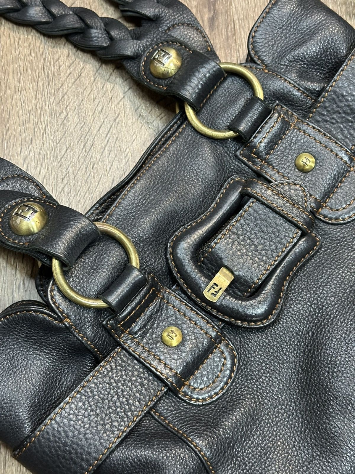 Fendi Vintage 90s Fendi Leather Shoulder Bag Y2K Size ONE SIZE - 3 Thumbnail