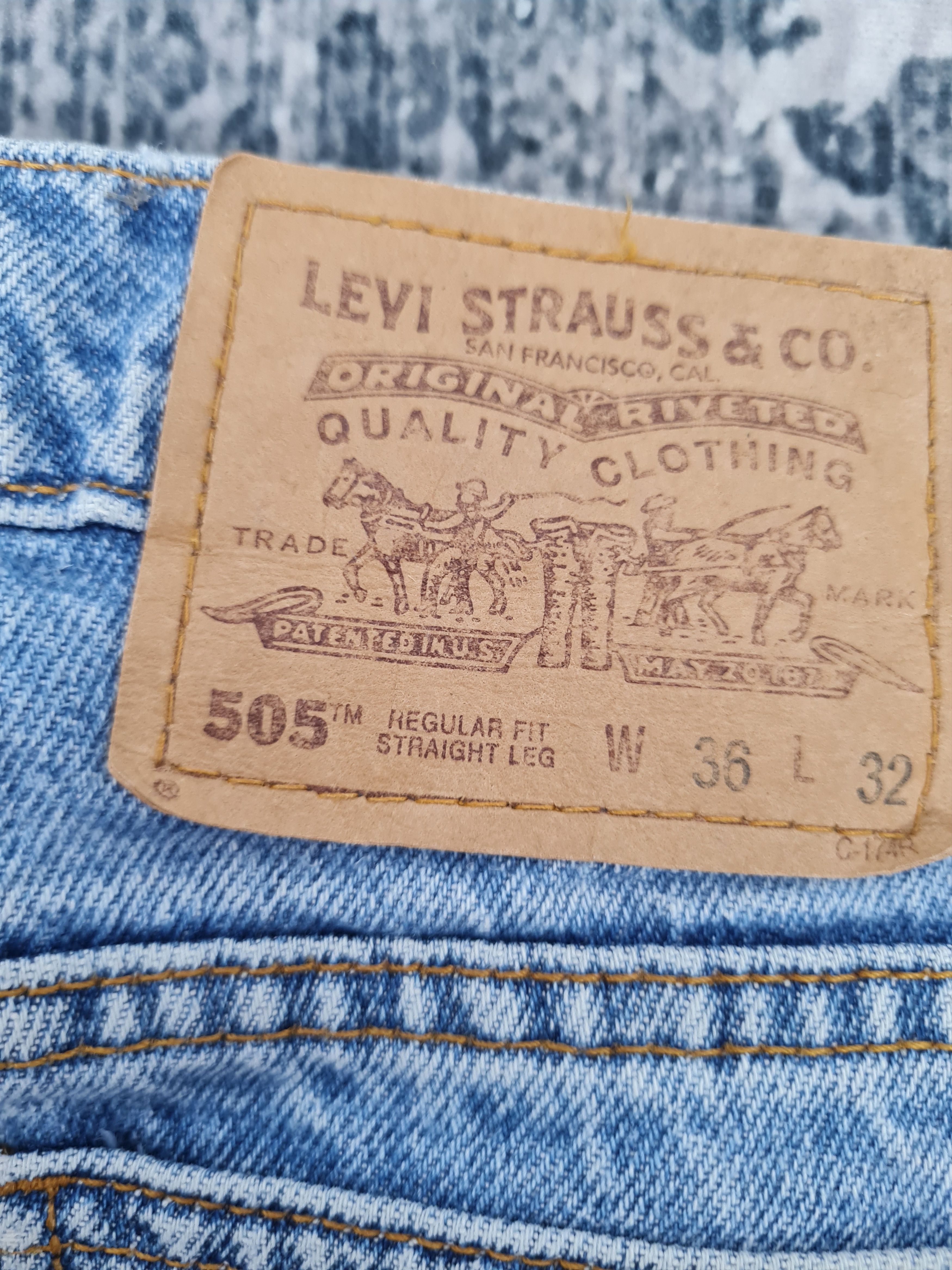 Levi's Vtg 90's LEVIS 505 Orange Tab Light Blue Jeans L0355 36X32 Size US 36 / EU 52 - 12 Thumbnail