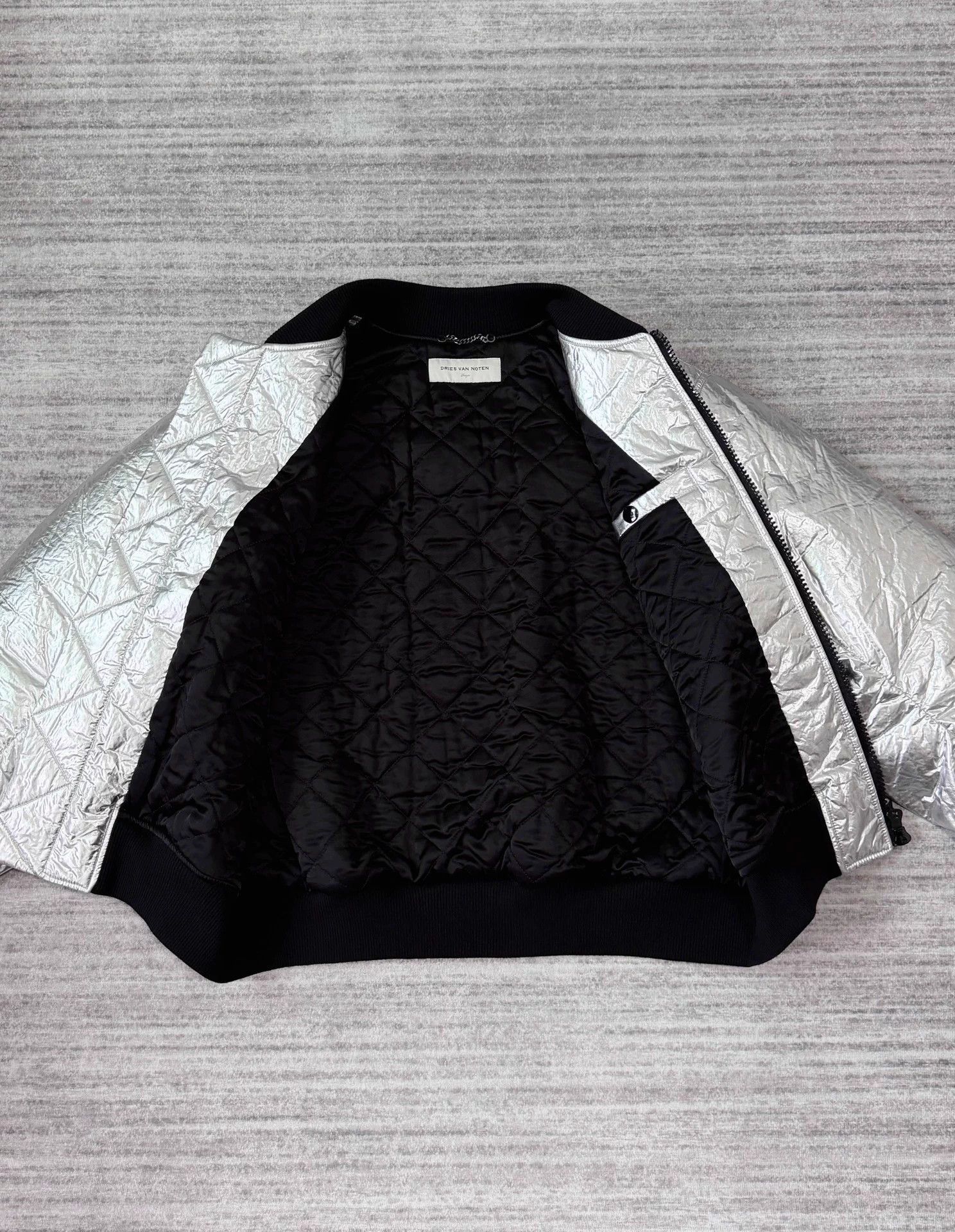 Dries Van Noten Dries Van Noten Silver Back Zip Cotton Bomber Jacket L Size US L / EU 52-54 / 3 - 4 Thumbnail