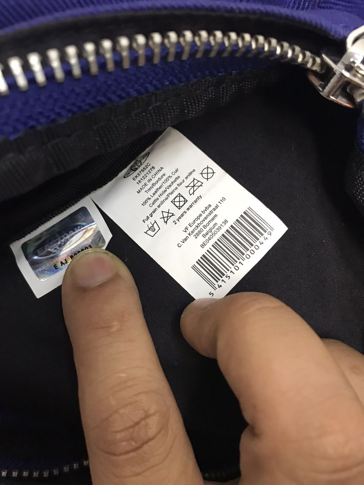 Eastpak × Kris Van Assche Eastpak X krisvanassche Blue/Purple Bagpack Size ONE SIZE - 10 Thumbnail