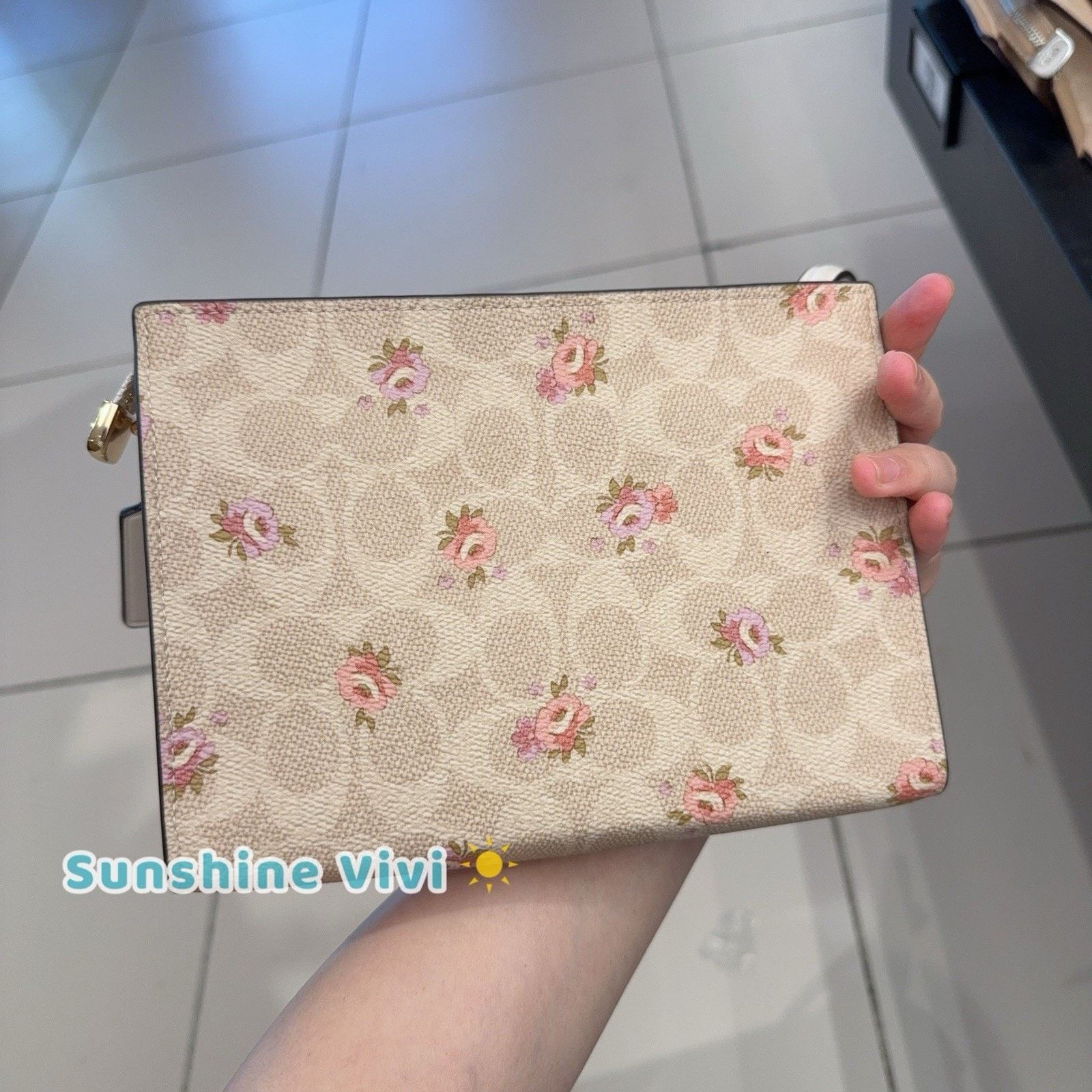 Coach NWT COACH Slim Signature Canvas Crossbody Bag Floral CBA71 Size ONE SIZE - 3 Thumbnail