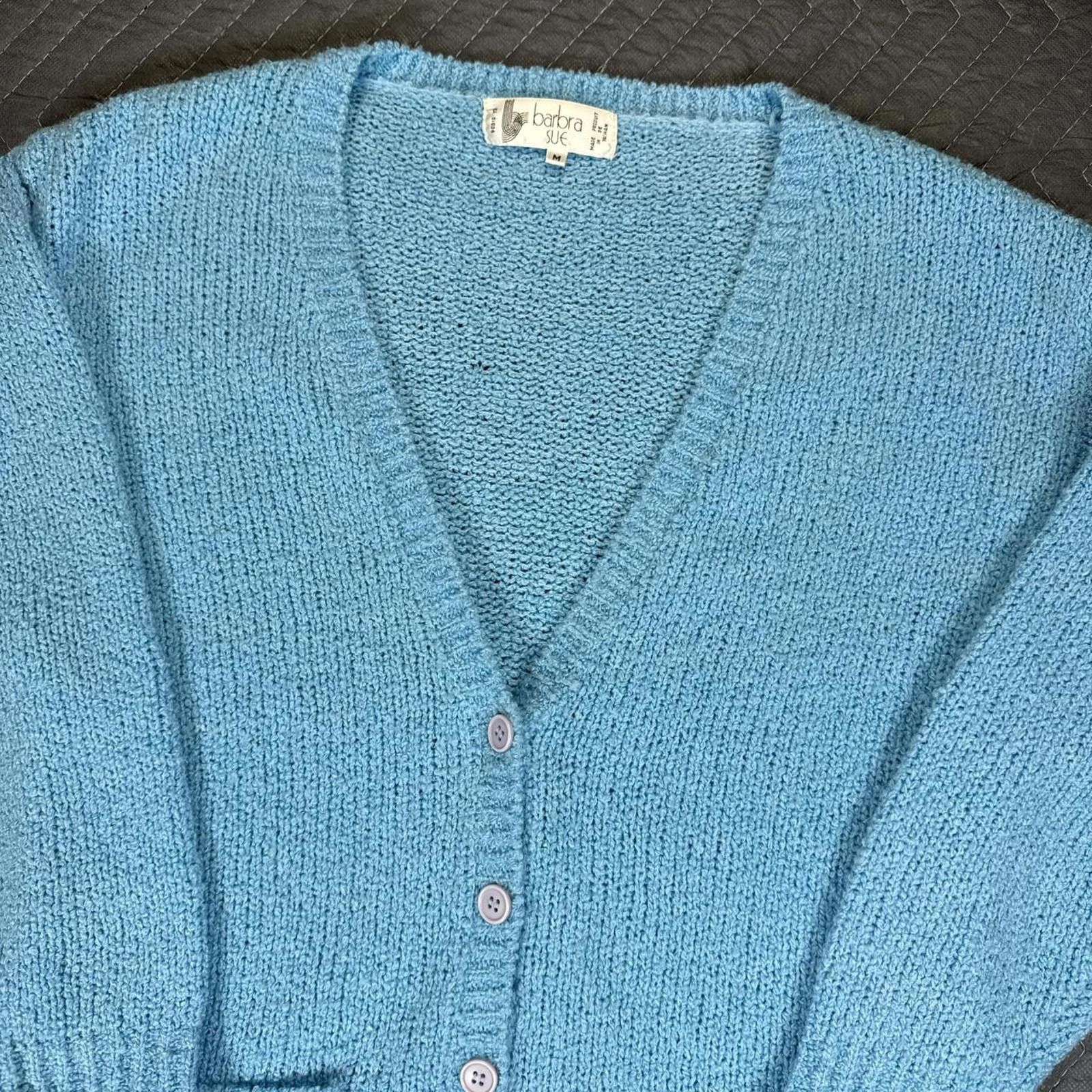 Other Vintage knit cardigan in a soft blue tone. Size M / US 6-8 / IT 42-44 - 2 Thumbnail