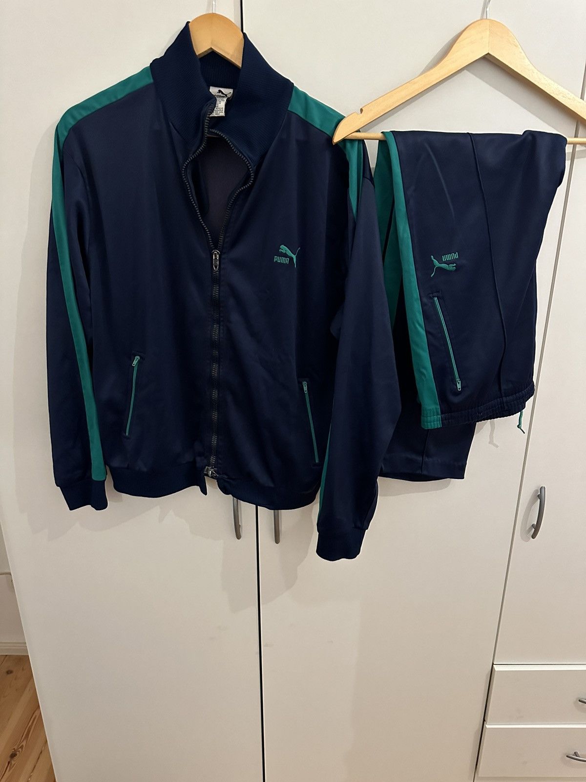 Puma Puma Trainingsanzug Size M Retro Vintage Tracksuit Puma Size 42S - 2 Thumbnail