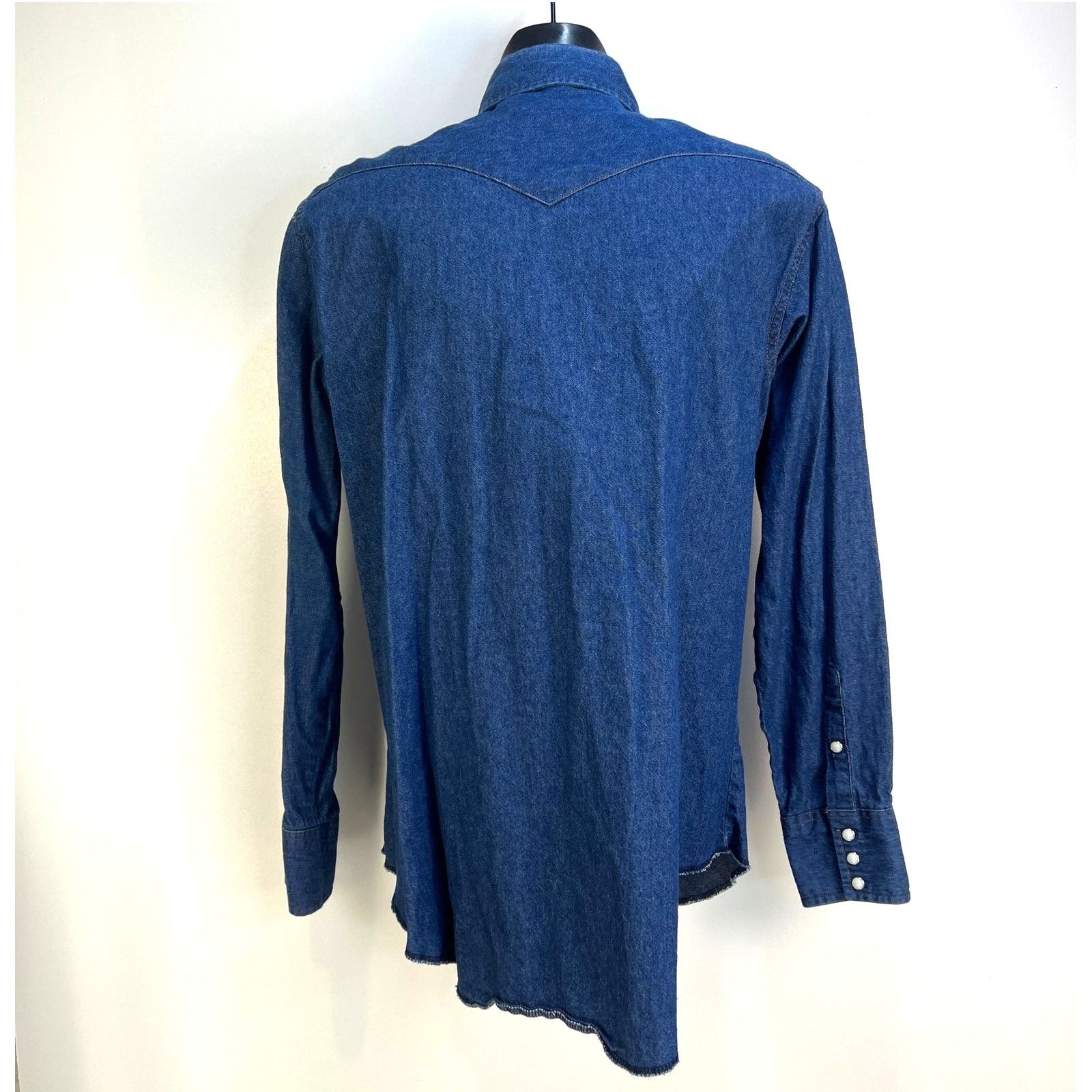 Sears × Vintage Vintage Roebucks Denim Pearl Snap Shirt Size US L / EU 52-54 / 3 - 9 Thumbnail