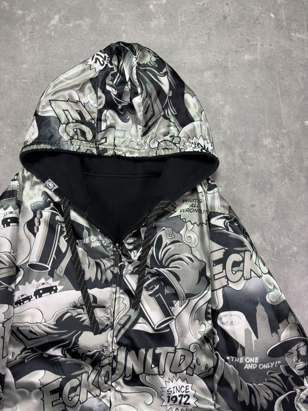 Ecko Unltd. 00s Ecko Unltd. Reversible AOP Printed Baggy Zip Hoodie XXL Size US XXL / EU 58 / 5 - 13 Thumbnail