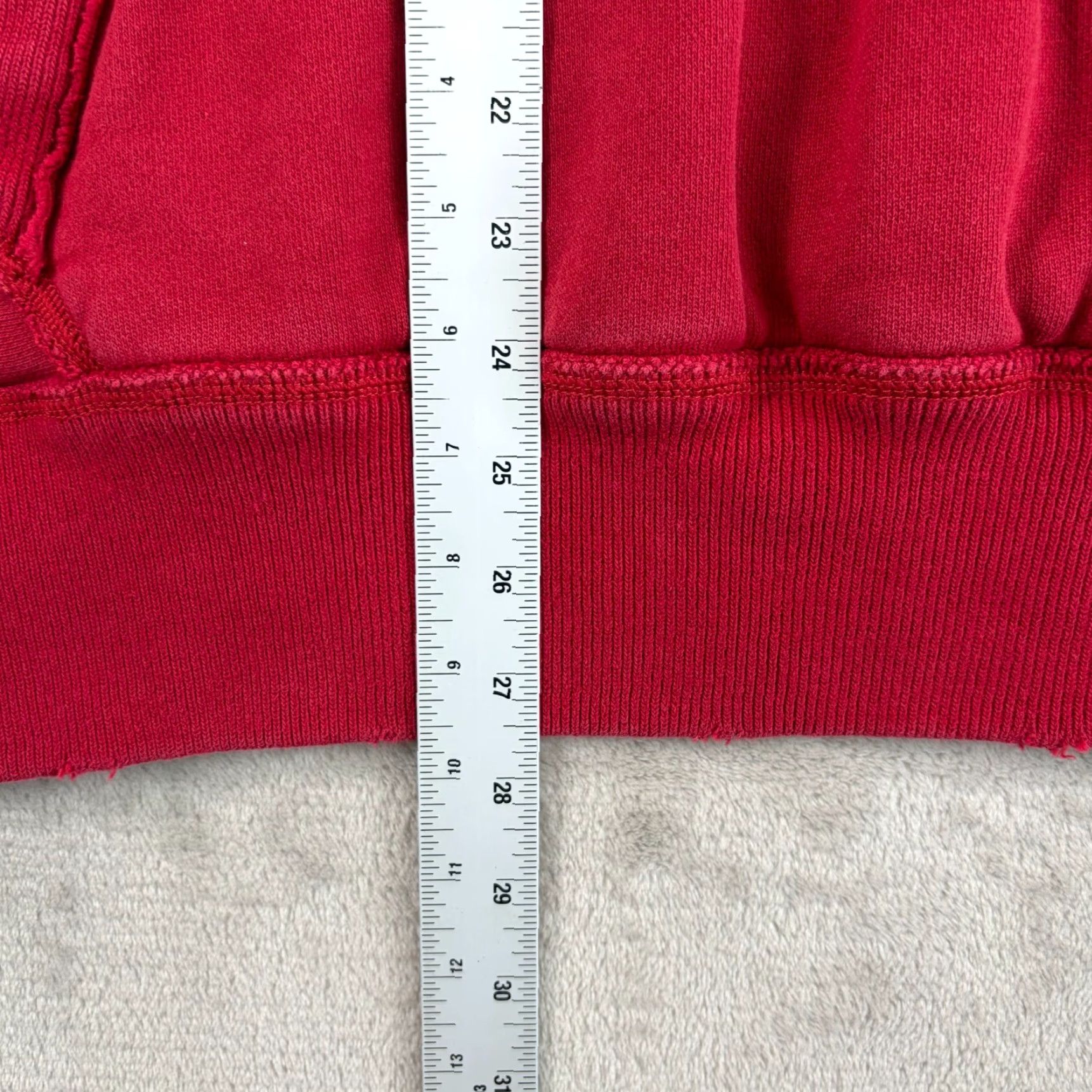 Abercrombie & Fitch VINTAGE Abercrombie & Fitch NY Waffle Hoodie Men L Red Solid Logo Embroidered Hooded Zip Pockets Heavyweight 90s Designer Pullover Size US L / EU 52-54 / 3 - 7 Thumbnail