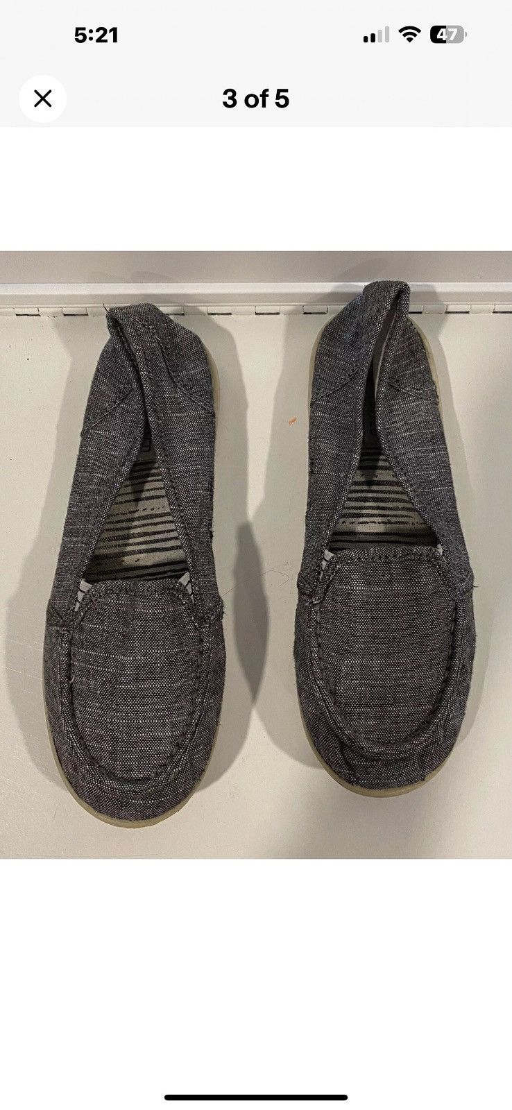 Other Black & White Tweed Look Slip On Flat Shoes Size US 6.5 / IT 36.5 - 3 Thumbnail