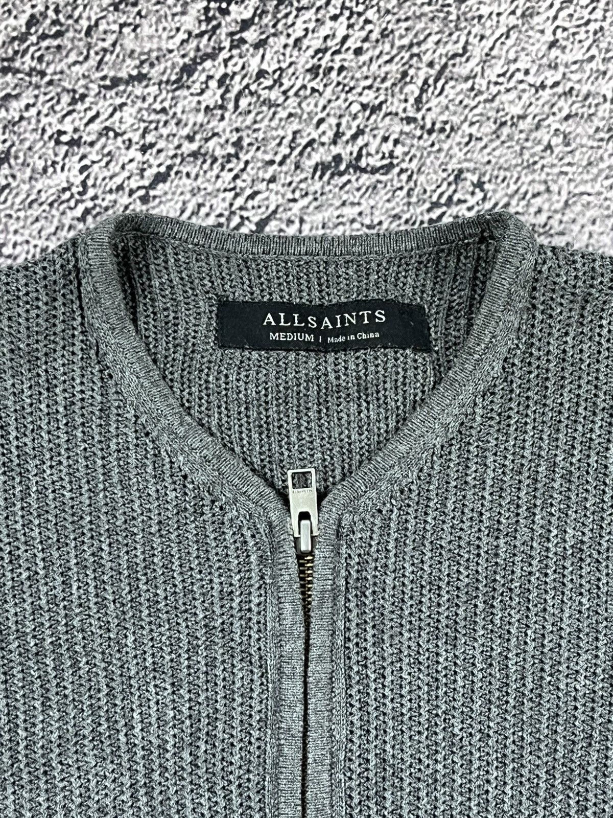 Allsaints Vintage Allsaints Knitted Mesh Zip Cardigan Mesh Jacket Size US M / EU 48-50 / 2 - 5 Thumbnail