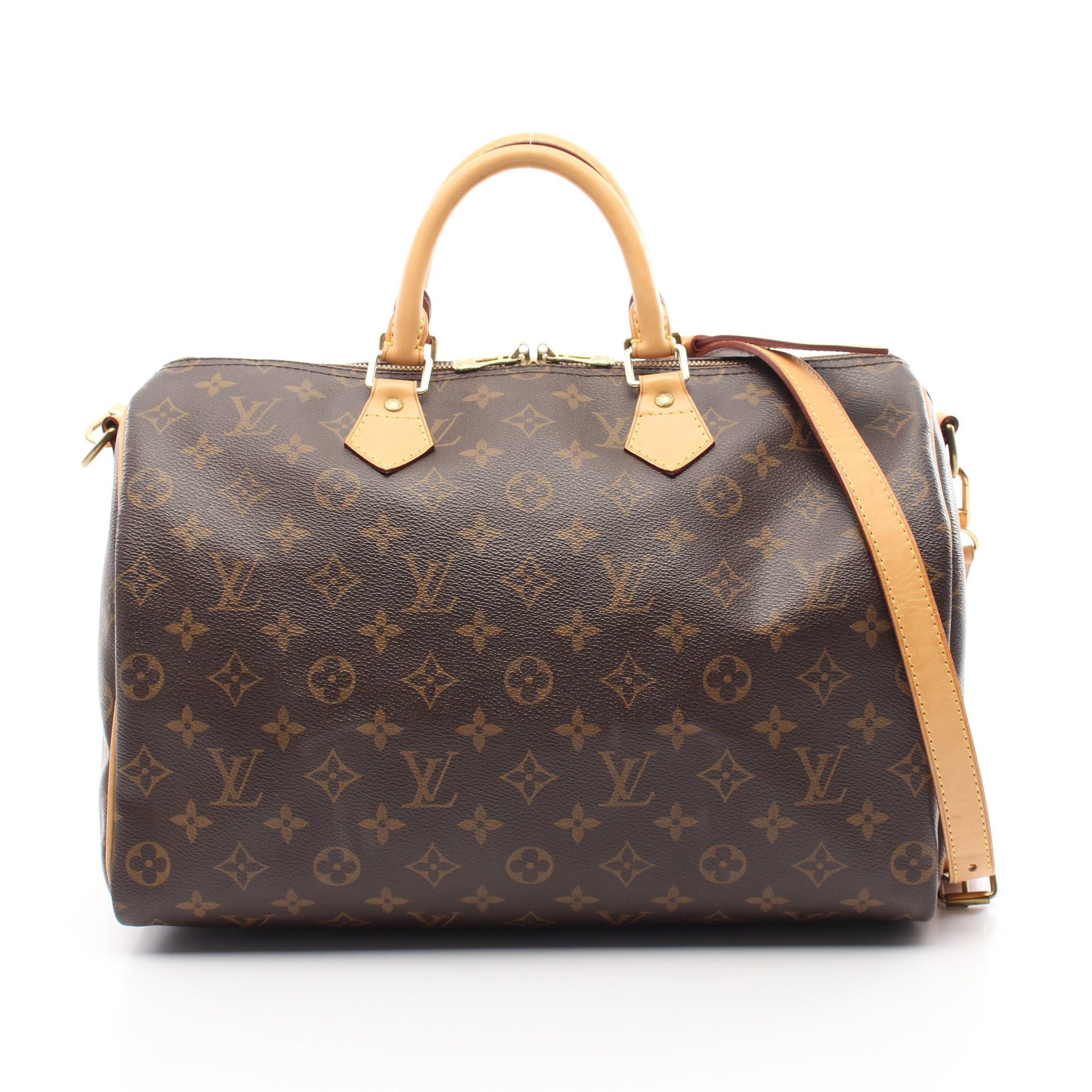 Louis Vuitton Louis Vuitton Speedy 35 Monogram Handbag Leather Brown Size ONE SIZE - 1 Thumbnail