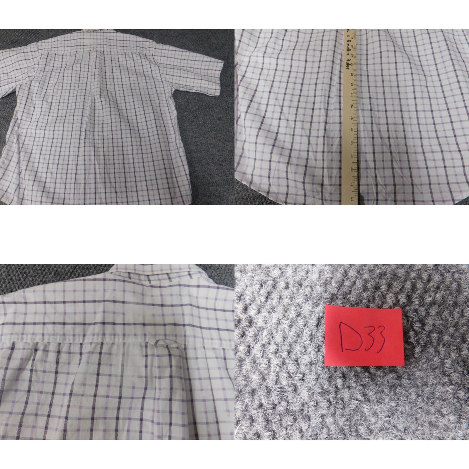 Vintage Ivy Crew Mens Shirt XL White Plaid Button-Down Collared Long Sleeve Button-Up Shirt Size US XL / EU 56 / 4 - 8 Thumbnail