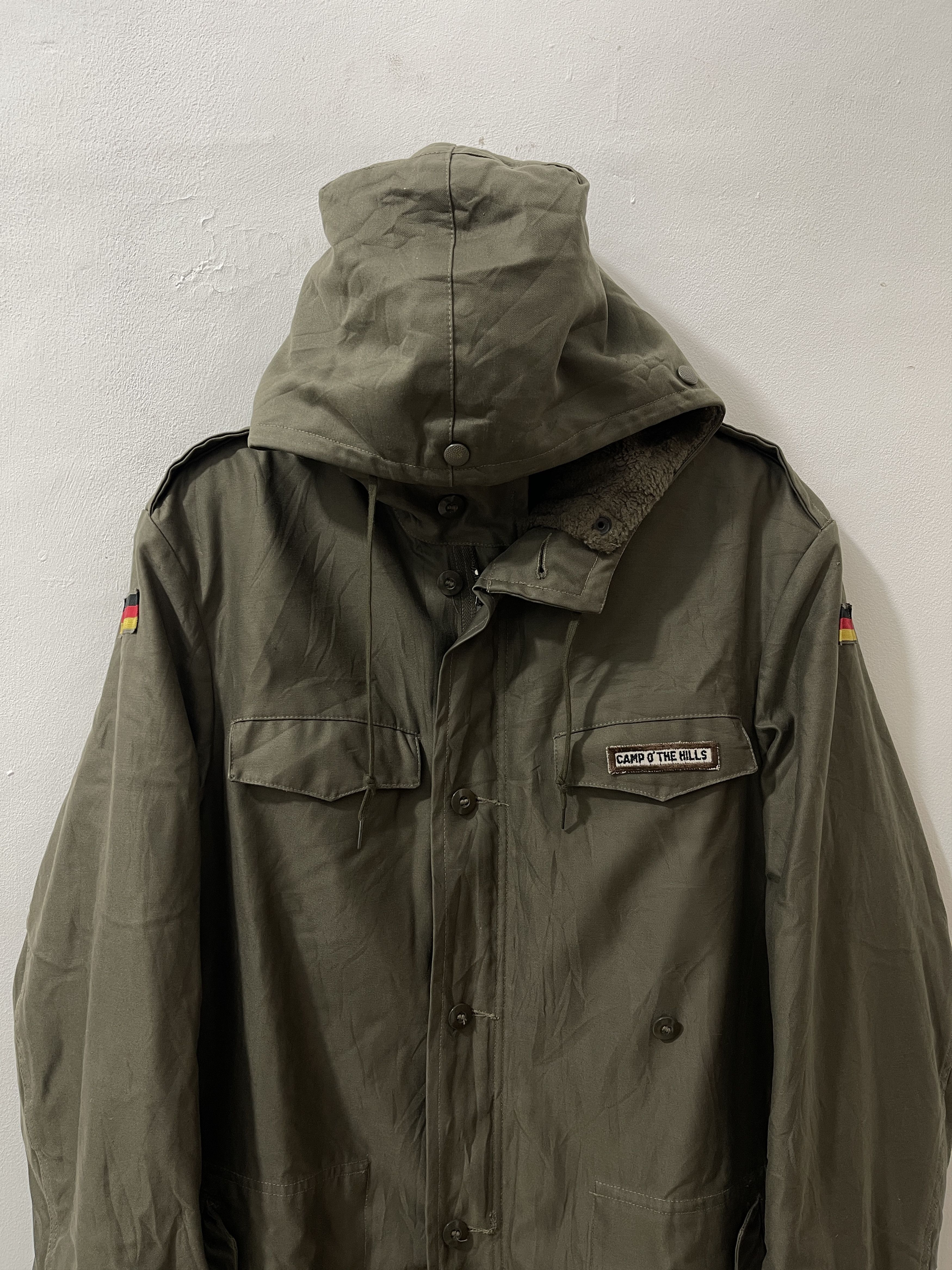 Vintage 1992 German Military Moleskin Fur Parka Jacket Size US L / EU 52-54 / 3 - 4 Thumbnail