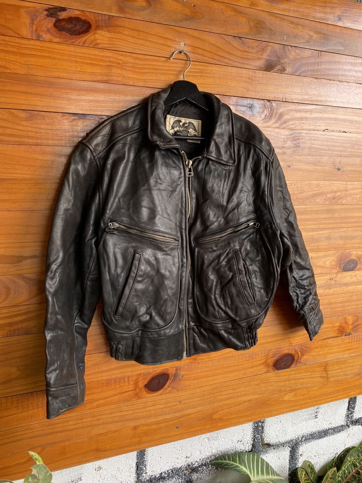 Vintage Vintage H.I.S. Genuine Leather Bomber Jacket Black | Classic Size US M / EU 48-50 / 2 - 5 Thumbnail