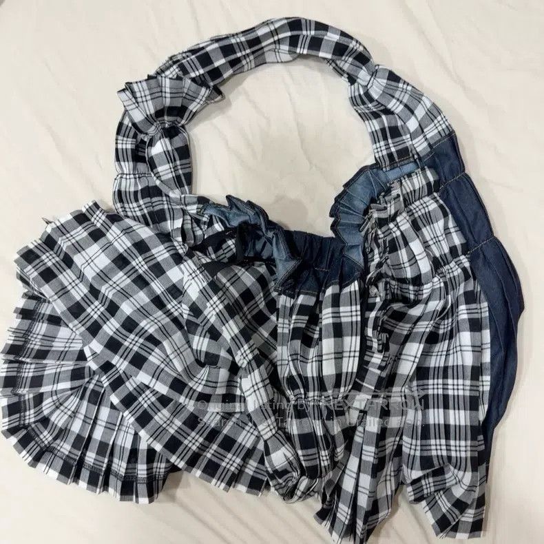 Comme des Garcons Comme des Garcons Plaid and Denim Patchwork Top Size S / US 4 / IT 40 - 2 Thumbnail