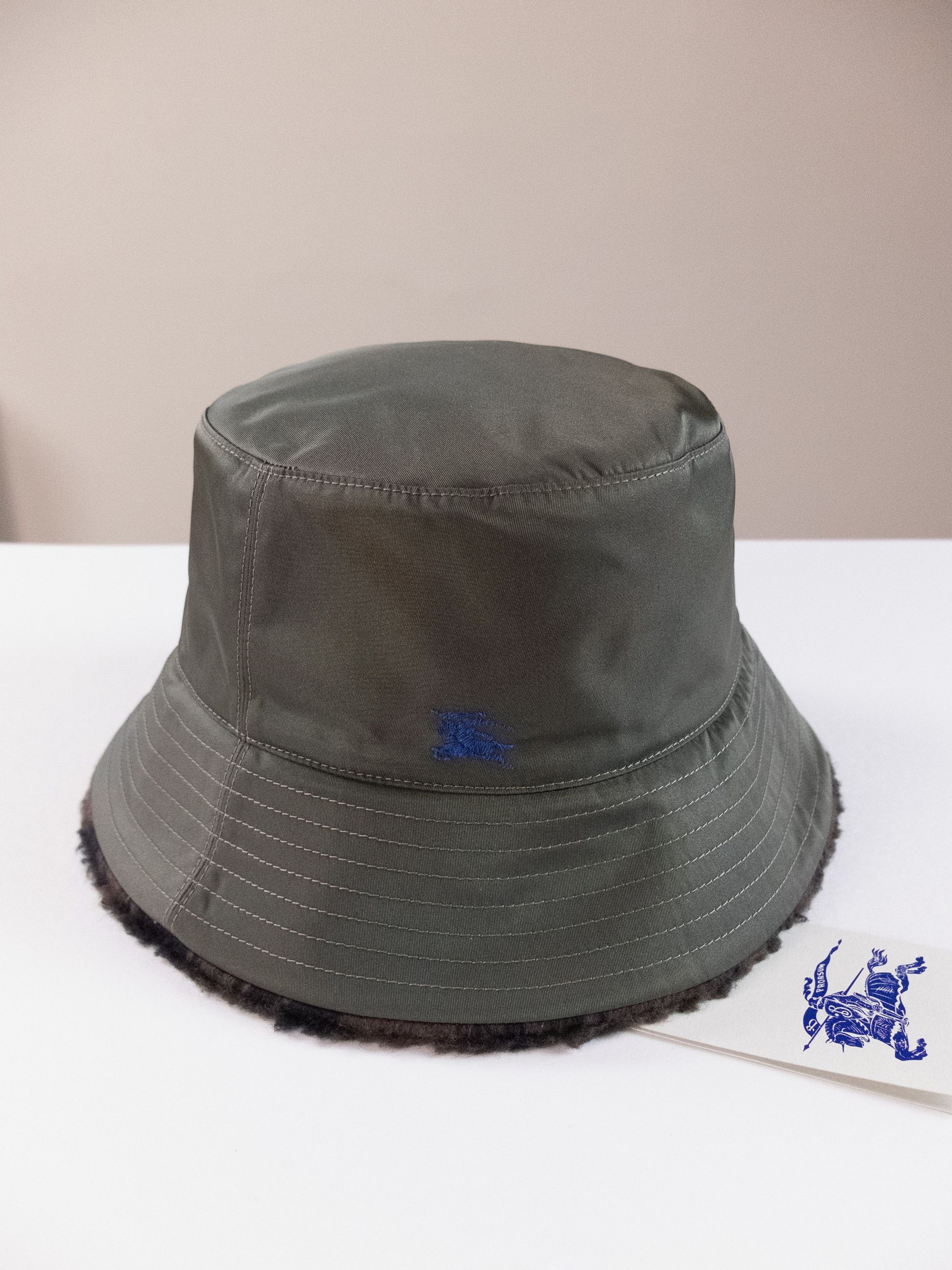 Burberry BURBERRY green brown nylon check reversible bucket hat Size ONE SIZE - 4 Thumbnail