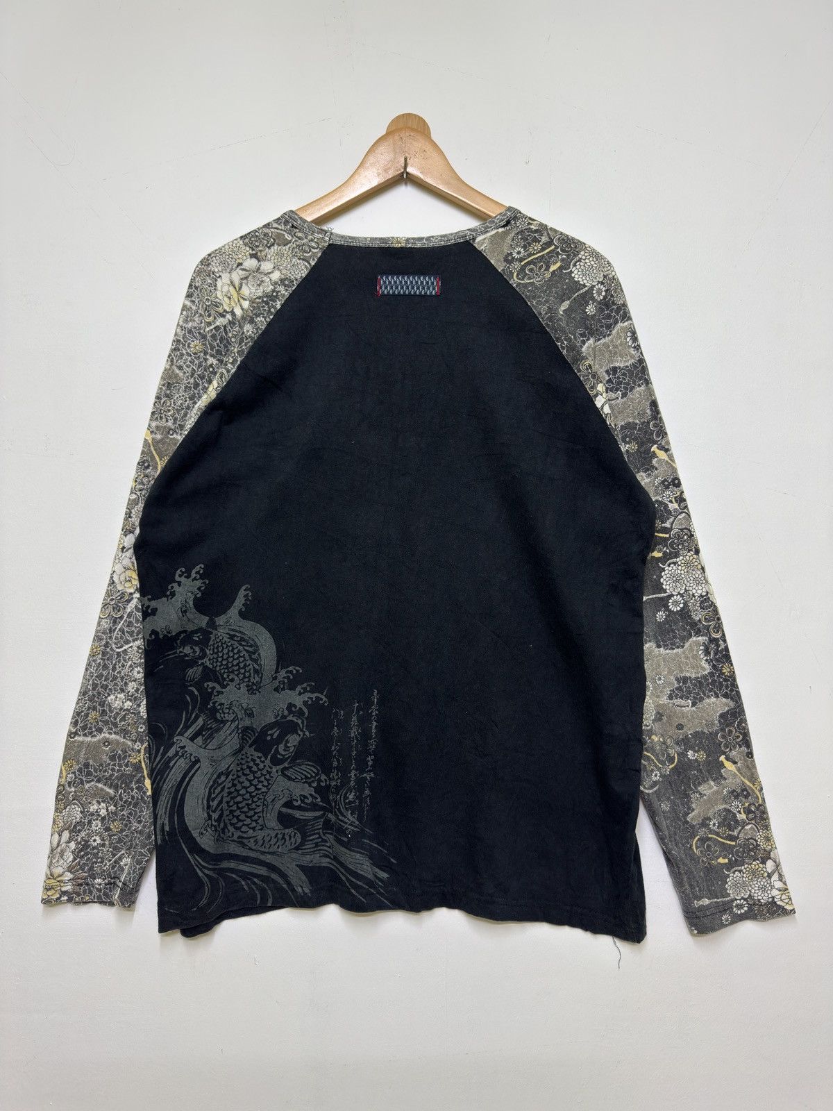 Japanese Brand Sukajan Fish Koi Raglan Japanese Tattoo Long Sleeve Tee Size US L / EU 52-54 / 3 - 2 Thumbnail