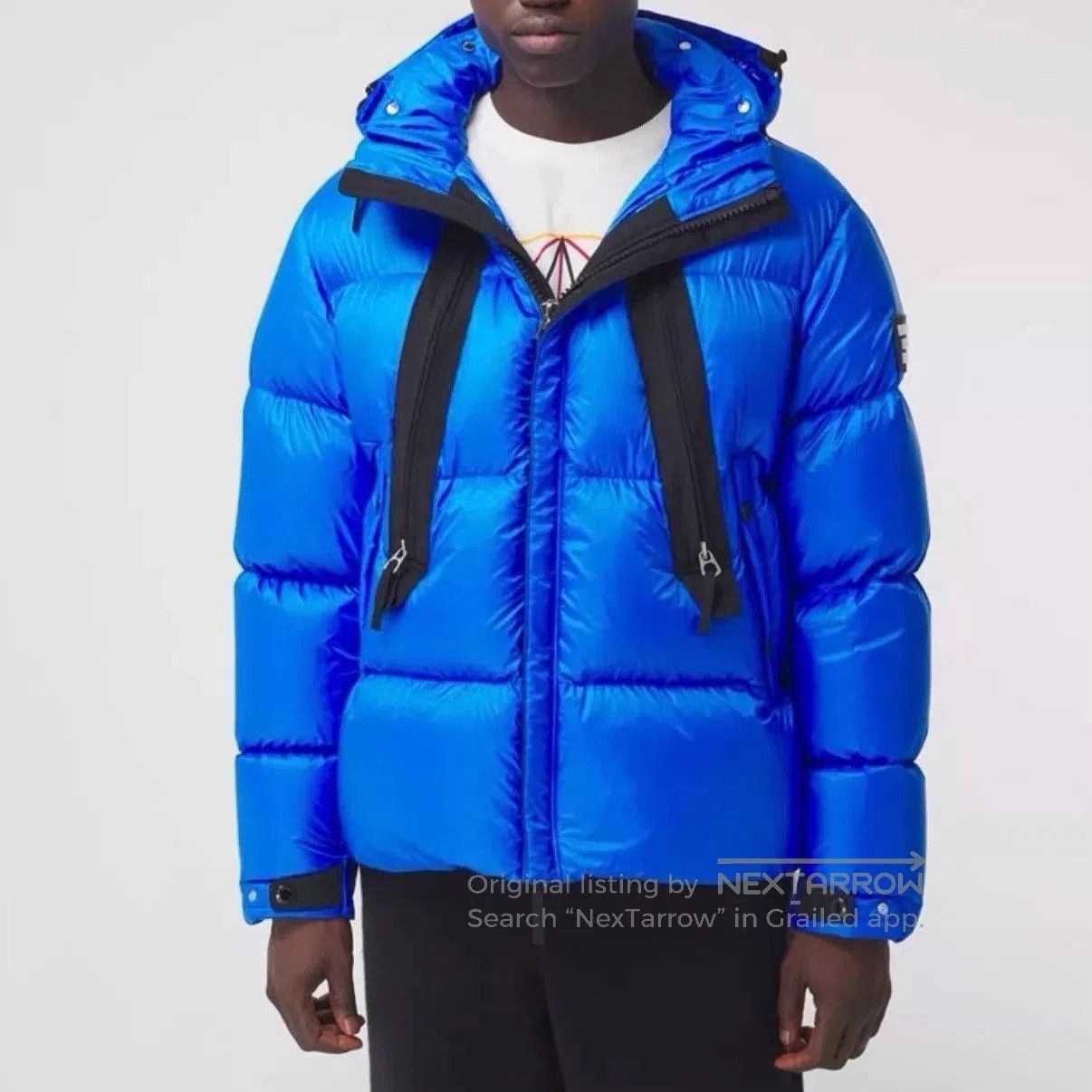 Burberry Blue Hooded Puffer Jacket XXL. Size US XXL / EU 58 / 5 - 8 Thumbnail