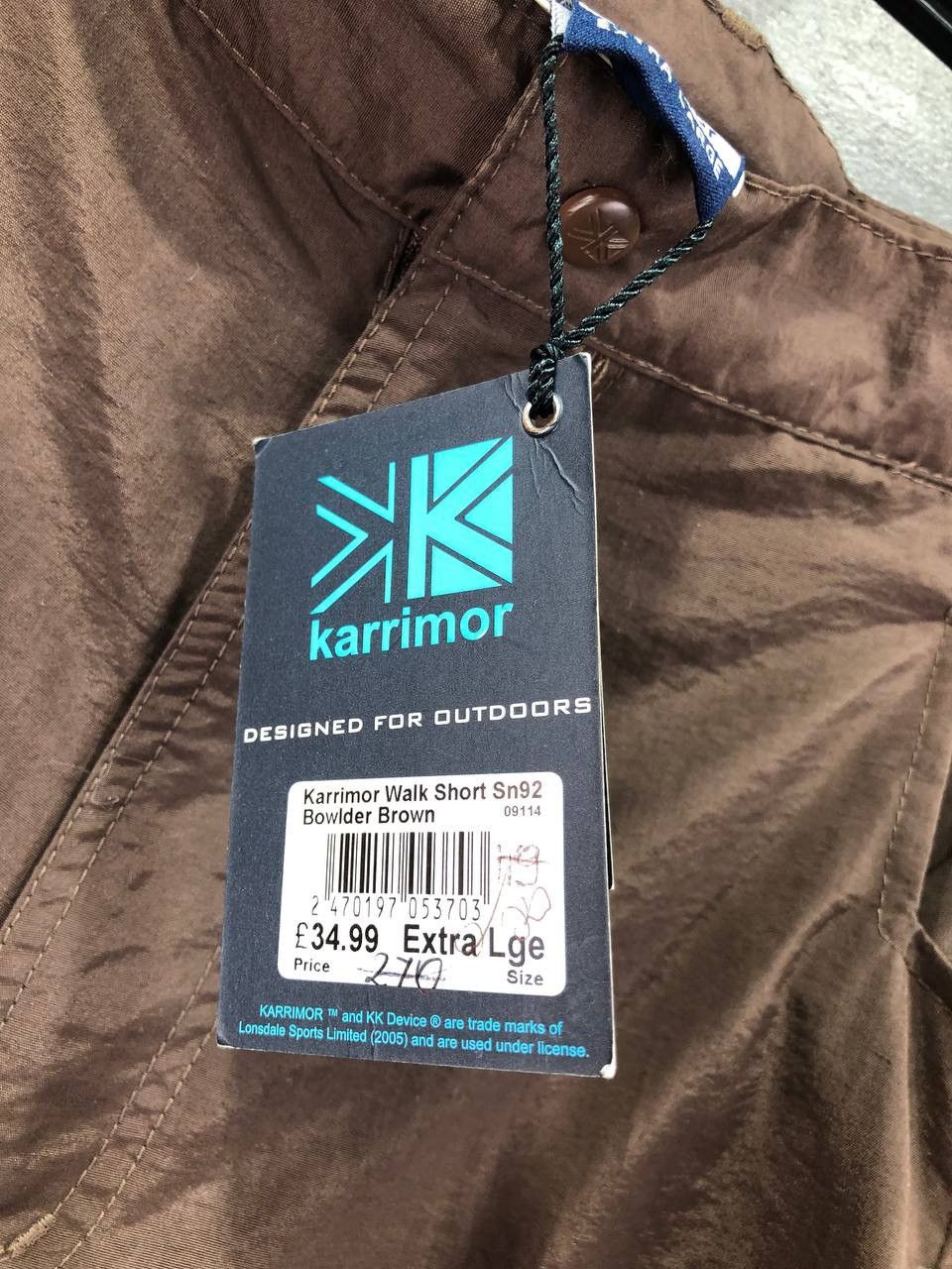 Karrimor Karrimor Mens Brown Nylon Cargo Shorts Size US 36 / EU 52 - 4 Thumbnail