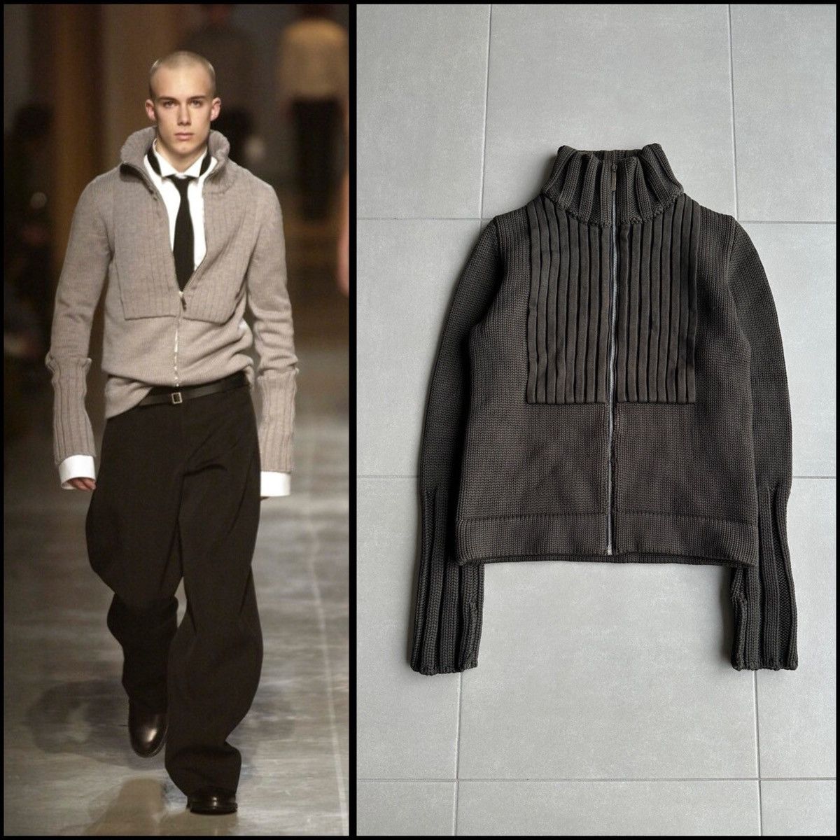 Dior × Hedi Slimane Dior Homme AW02 “Reflexion” multi zip divers