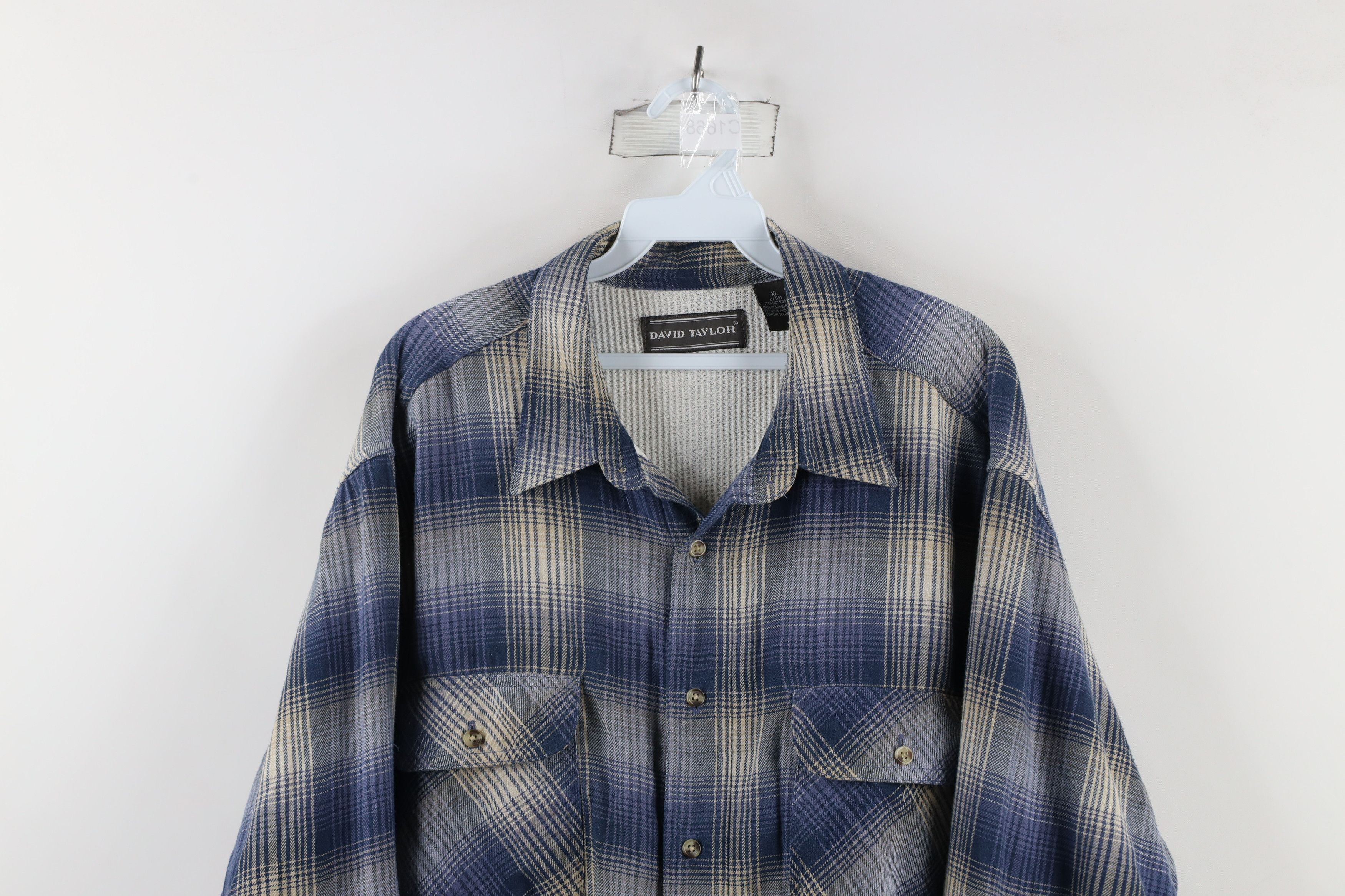 Vintage Vintage 90s Streetwear Thermal Lined Flannel Shirt Jacket Size US XL / EU 56 / 4 - 2 Thumbnail