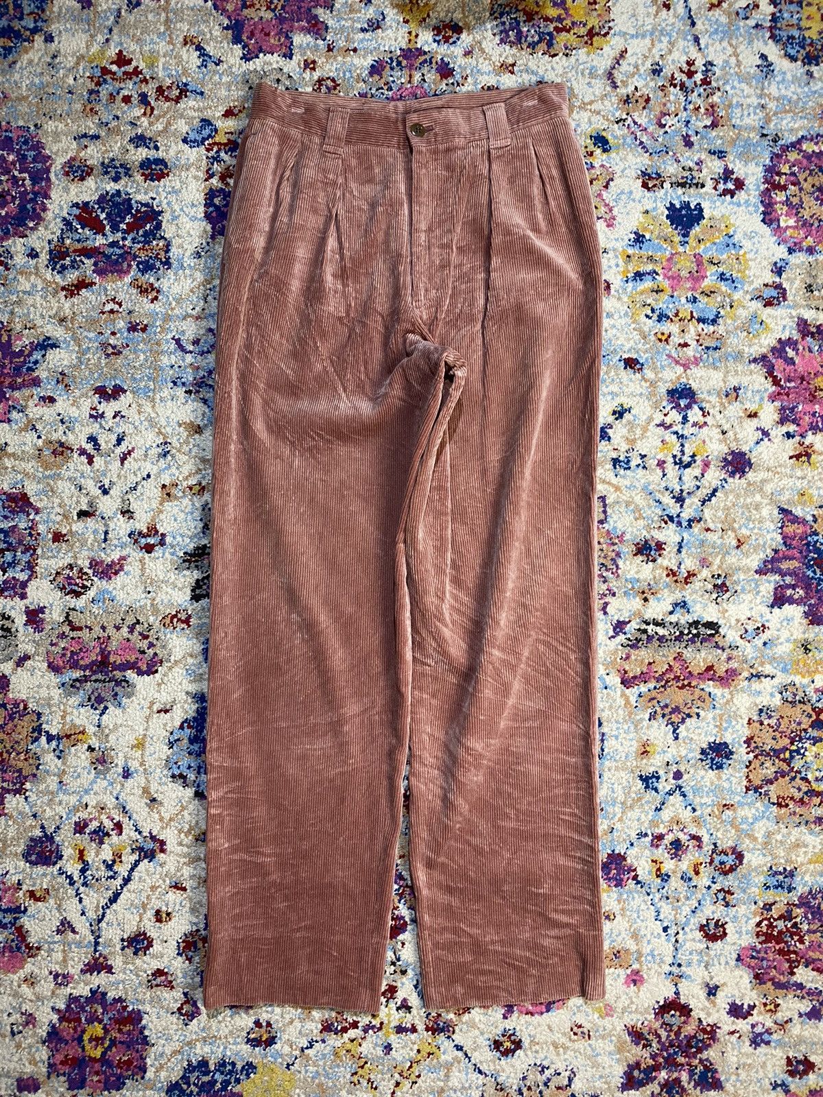 JUN MEN × Vintage 80s JUN MEN CORDUROY RELAXED STRAIGHT CASUAL PANTS W30 Size US 30 / EU 46 - 1 Thumbnail