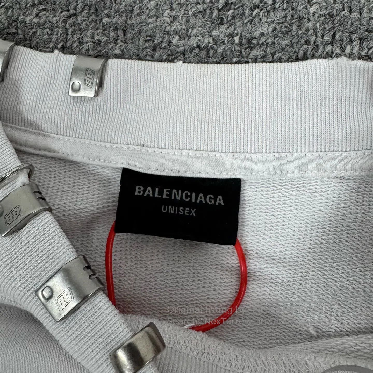 Balenciaga Balenciaga Iron ring rivet and nut; Curved hoodie| Size US M / EU 48-50 / 2 - 6 Thumbnail