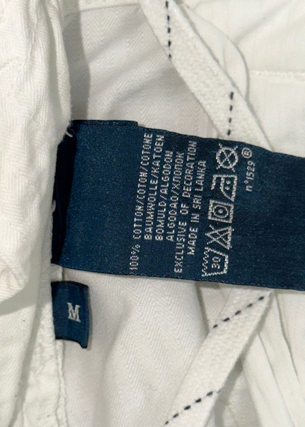 Vtg PRL Sportswear Cotton Shorts White Military Yacht Size M image 5