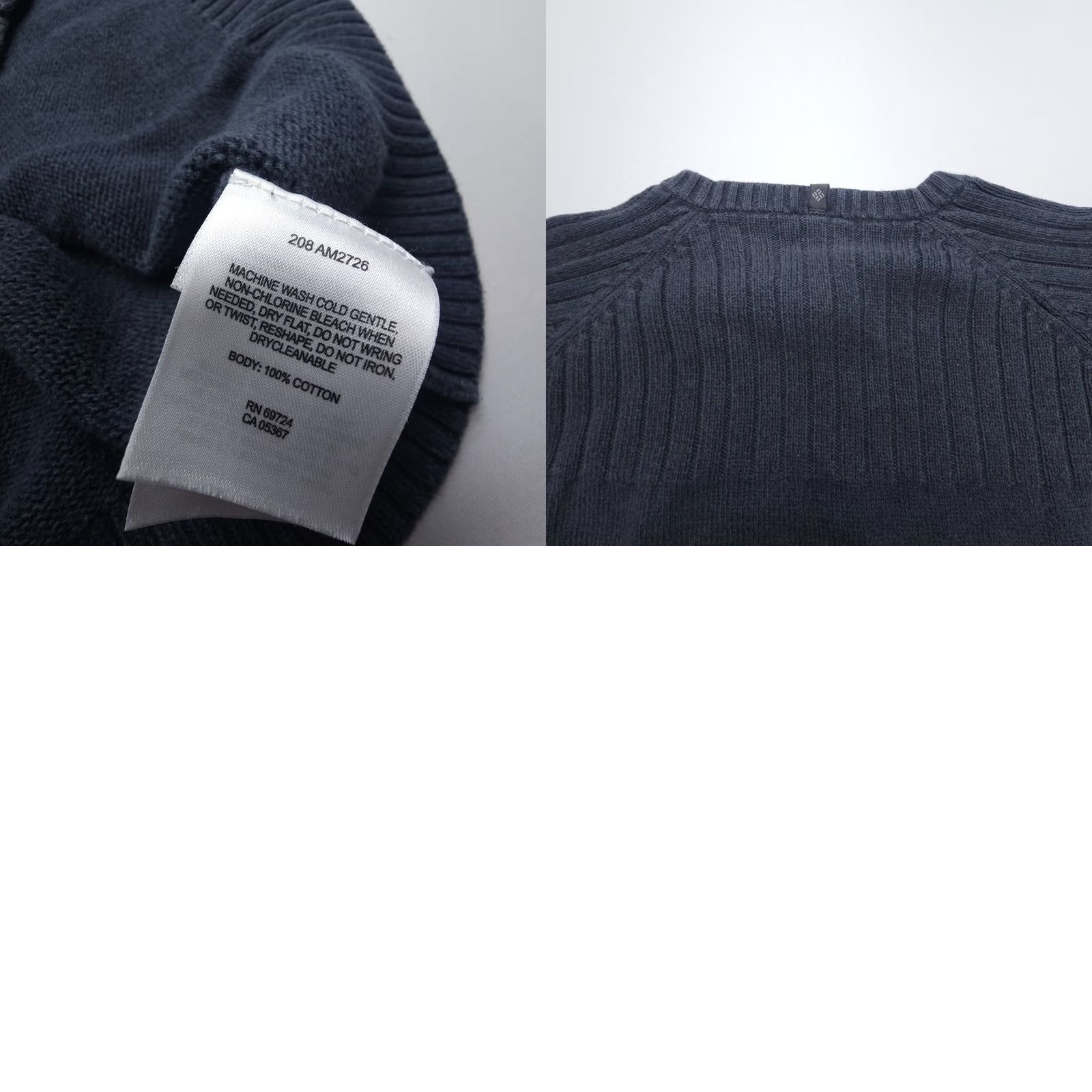 Vintage Columbia Sweater Mens XL Gray 100% Cotton V-Neck Pullover Knit Classic Outdoor Y2K Ribbed Logo Fall Winter Spring Summer All Seasons Size US XL / EU 56 / 4 - 8 Thumbnail
