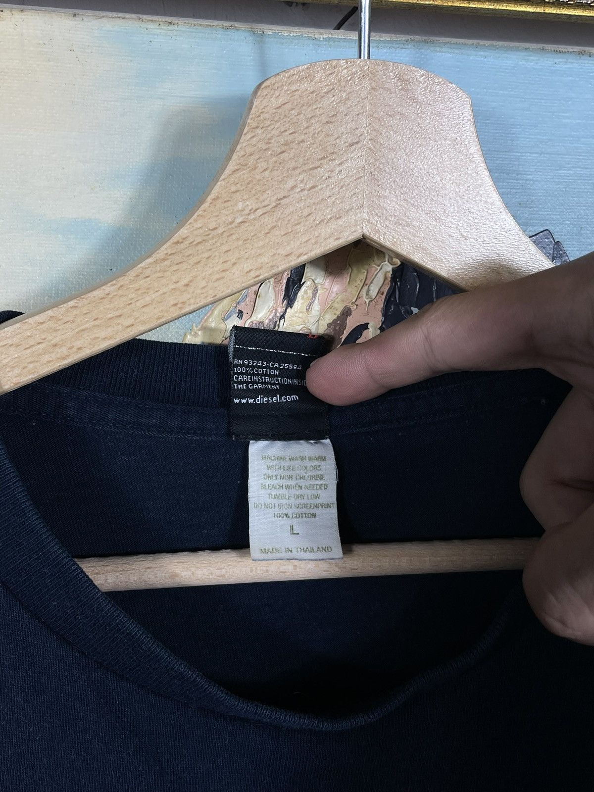 Diesel Diesel Vintage Y2k Navy Tee Avant Garde Cyber Opium Swag Size US M / EU 48-50 / 2 - 11 Thumbnail