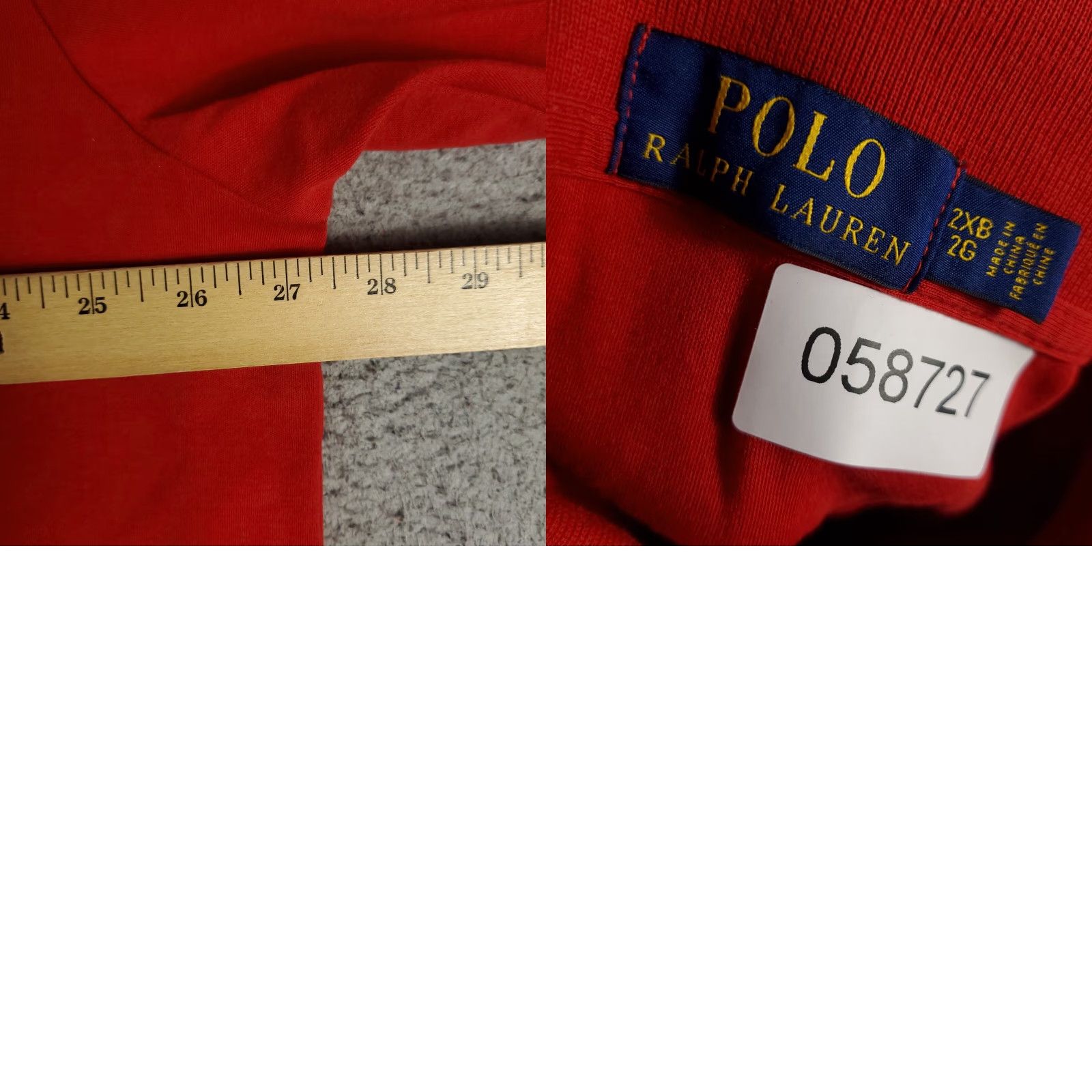 Ralph Lauren Ralph Lauren Polo Shirt Mens Big 2XB Red Short Sleeve Button Collared Logo Polo Shirt, 100% Cotton, Casual, Classic, Preppy, Modern, Sports, Wool? Size US XXL / EU 58 / 5 - 8 Thumbnail