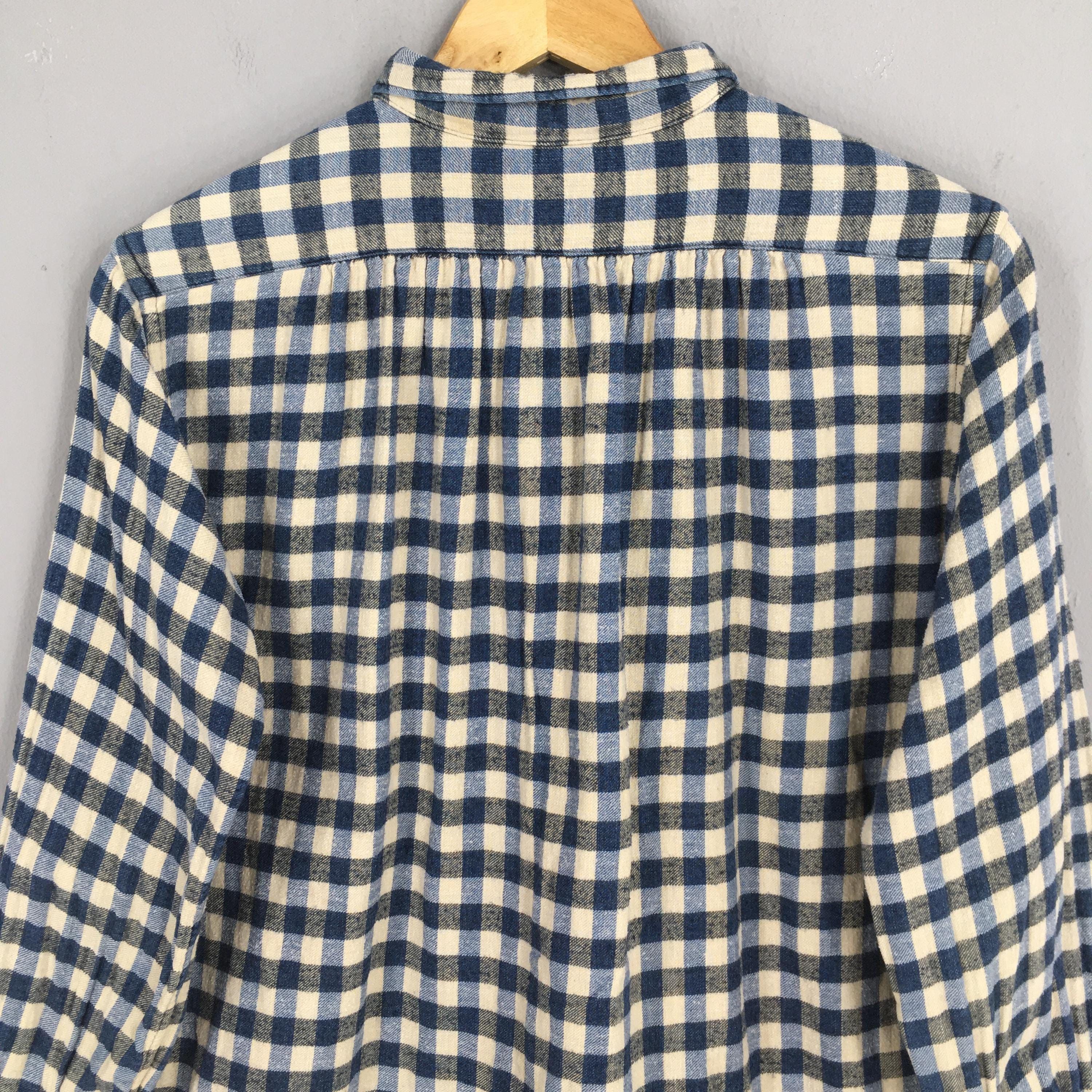 45rpm Vintage 45 RPM Studio Blue Checkered Shirt Medium Size US M / EU 48-50 / 2 - 8 Thumbnail