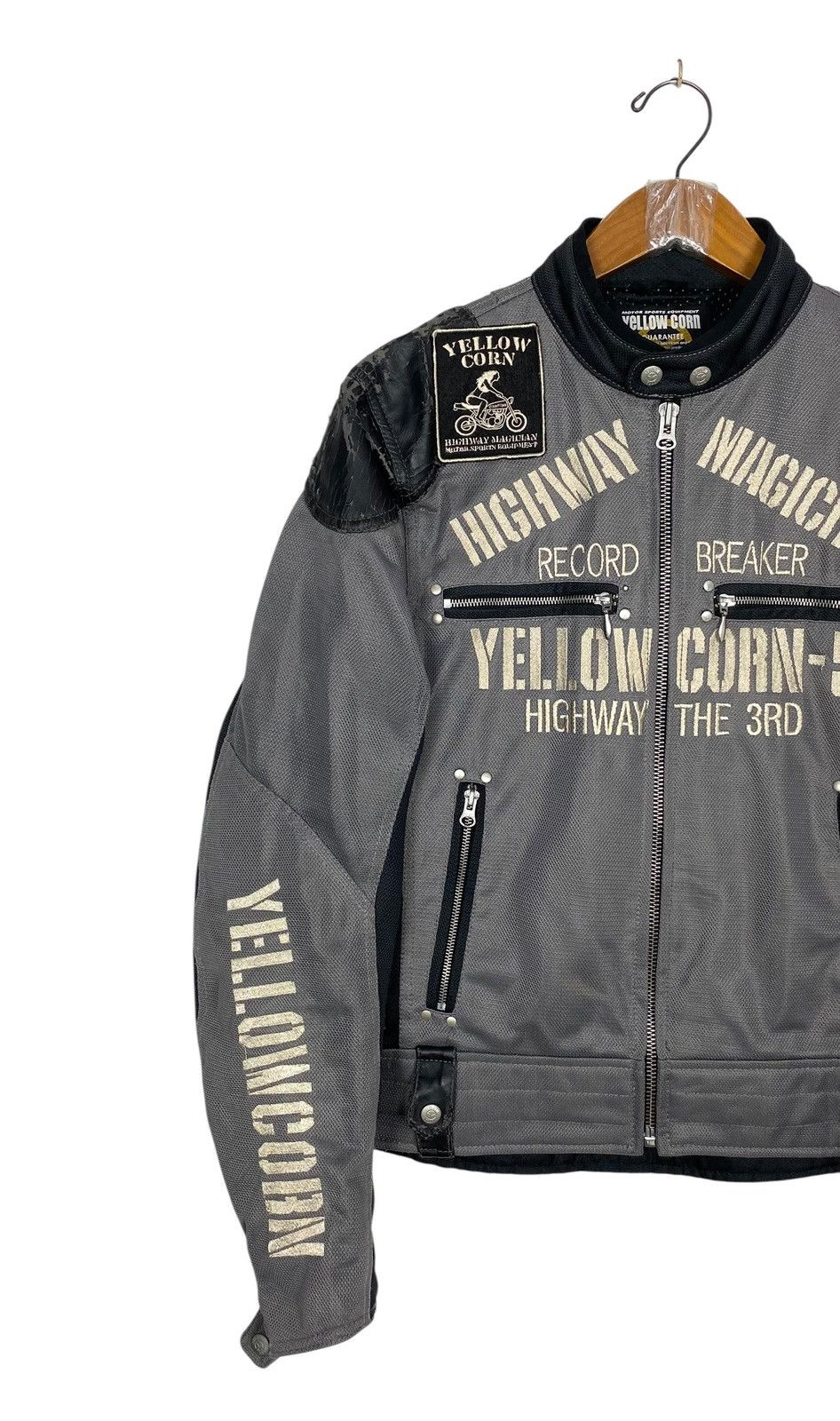 YELLOW CORN Rare‼️ Yellow Corn Bikers Jacket Embroidery Big Logo Size US S / EU 44-46 / 1 - 2 Thumbnail