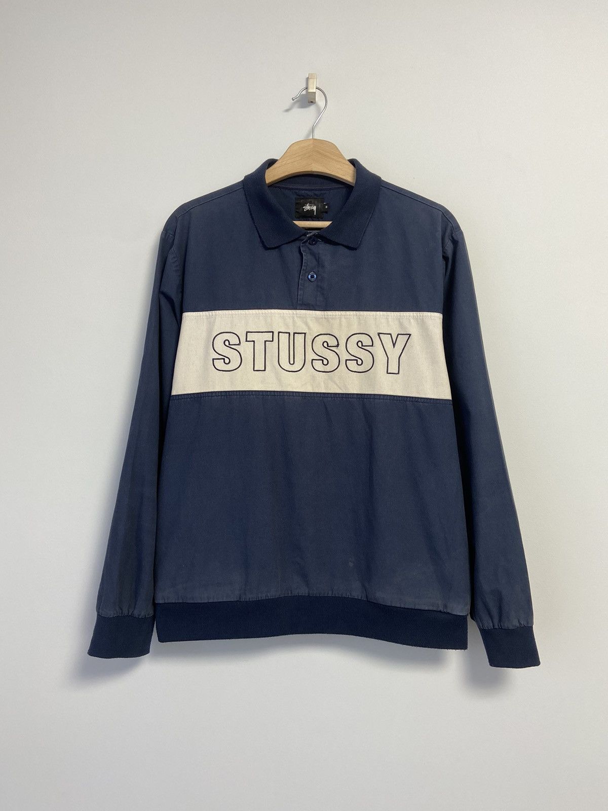 Stussy STUSSY Shirt Rugby Stitches Logo Patchwork Size US M / EU 48-50 / 2 - 1 Thumbnail