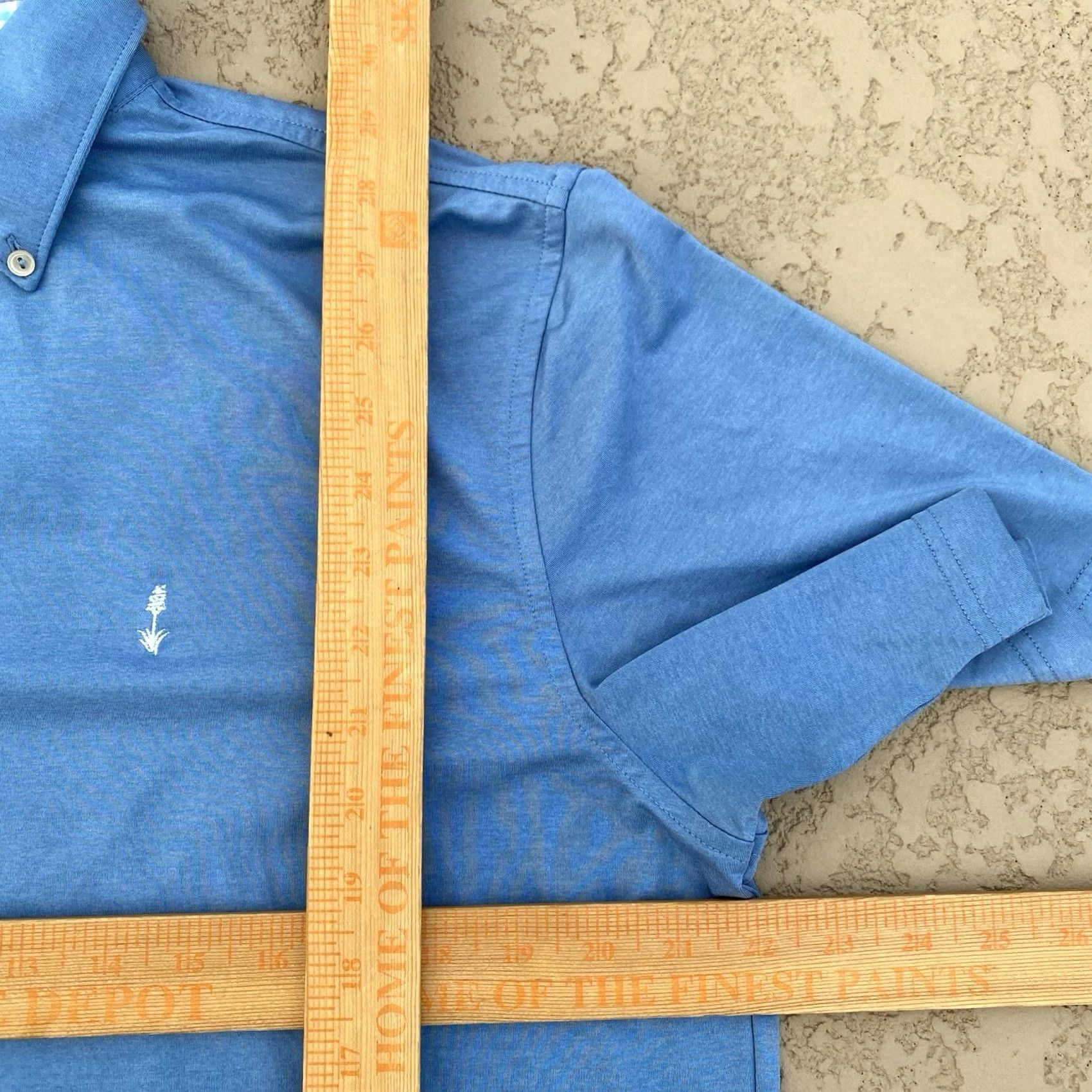 Peter Millar Peter Millar Summer Comfort Polo Shirt Mens Medium Blue Geometric Short Sleeve Button Collar Golf Polyester Dark Regular Size US M / EU 48-50 / 2 - 4 Thumbnail
