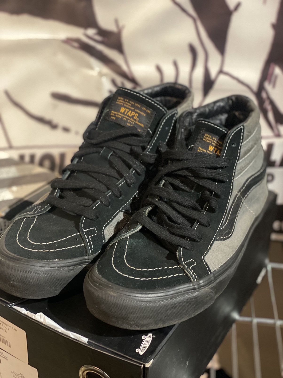 Vans × Wtaps OG SK8-Hi LX Vans Vault X Wtaps Black / Dark Grey | Grailed