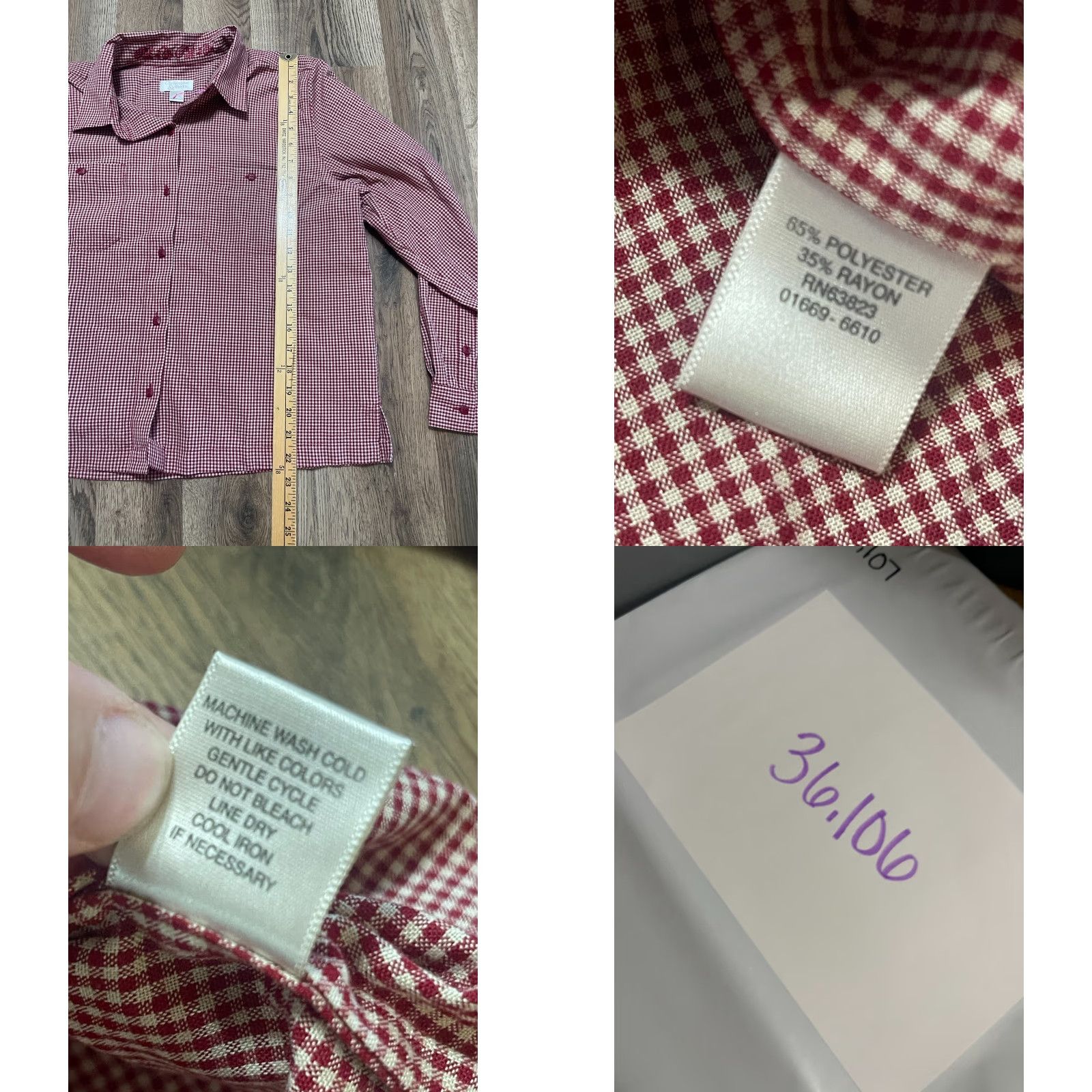 Vintage Christopher & Banks Shirt Women’s L Red White Long Sleeve Button Up Size L / US 10 / IT 46 - 8 Thumbnail