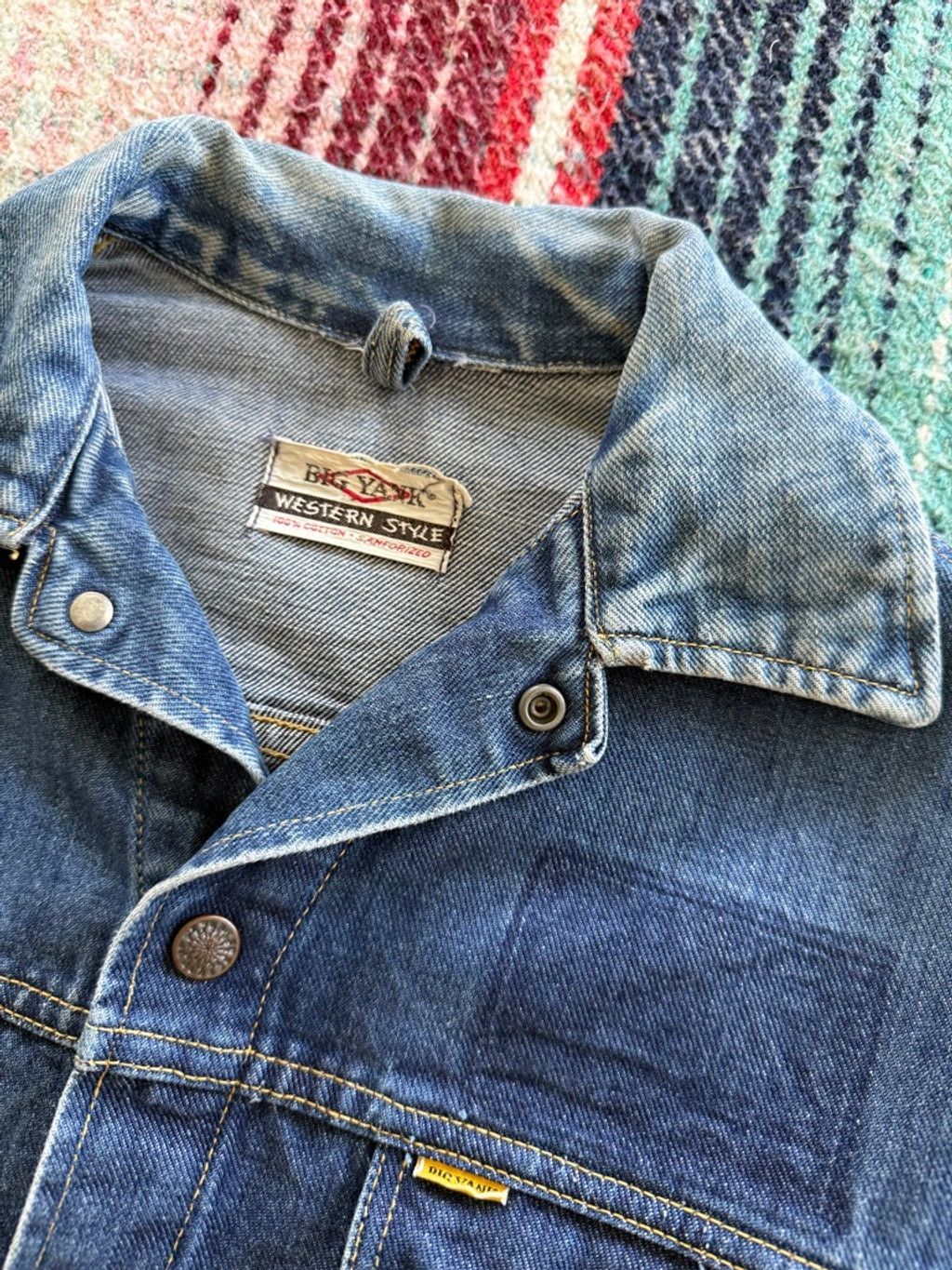Vintage 60s Big Yank Selvedge Denim Trucker Jacket S Size US S / EU 44-46 / 1 - 4 Thumbnail