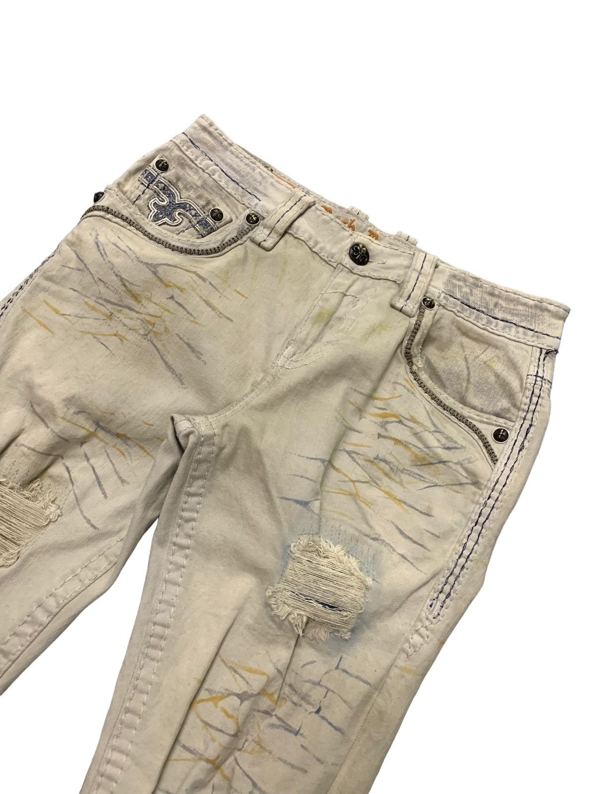 Japanese Brand × Rock Revival Vintage Rock Revival Heavy Stitch Dagger Craft Tapered Jeans Size US 30 / EU 46 - 6 Thumbnail
