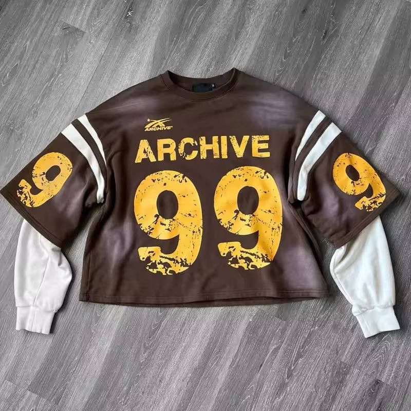 Vintage Oversize long-sleeve T-shirt Size US XXL / EU 58 / 5 - 2 Thumbnail