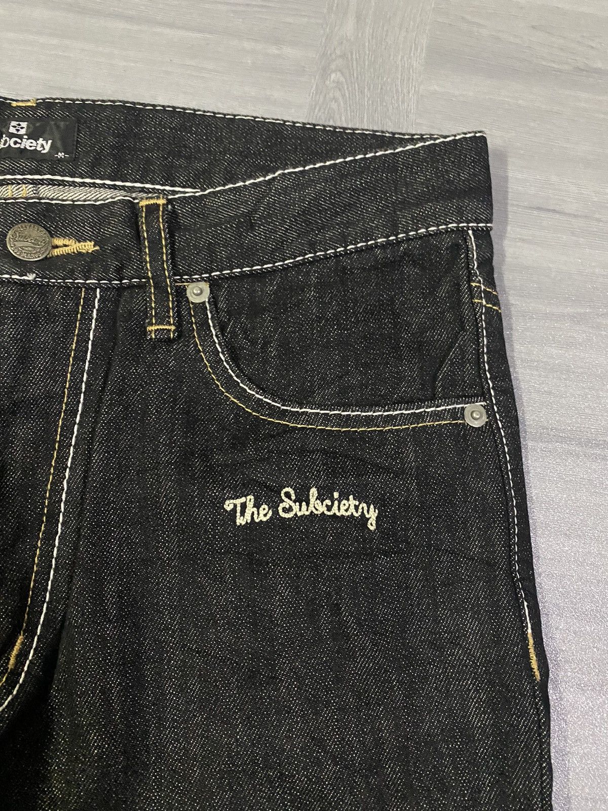 Japanese Brand Black Subciety Straight Denim Jeans Size US 32 / EU 48 - 14 Thumbnail