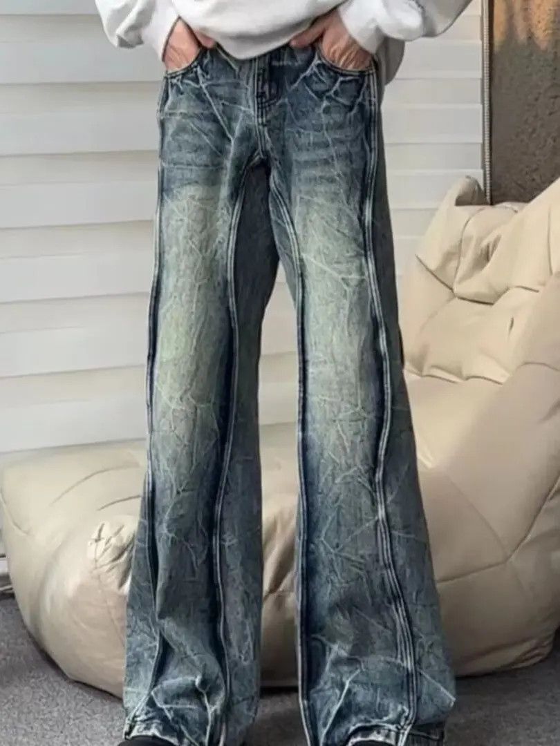 Japanese Brand Retro loose high street patchwork jeans Size US 32 / EU 48 - 1 Thumbnail