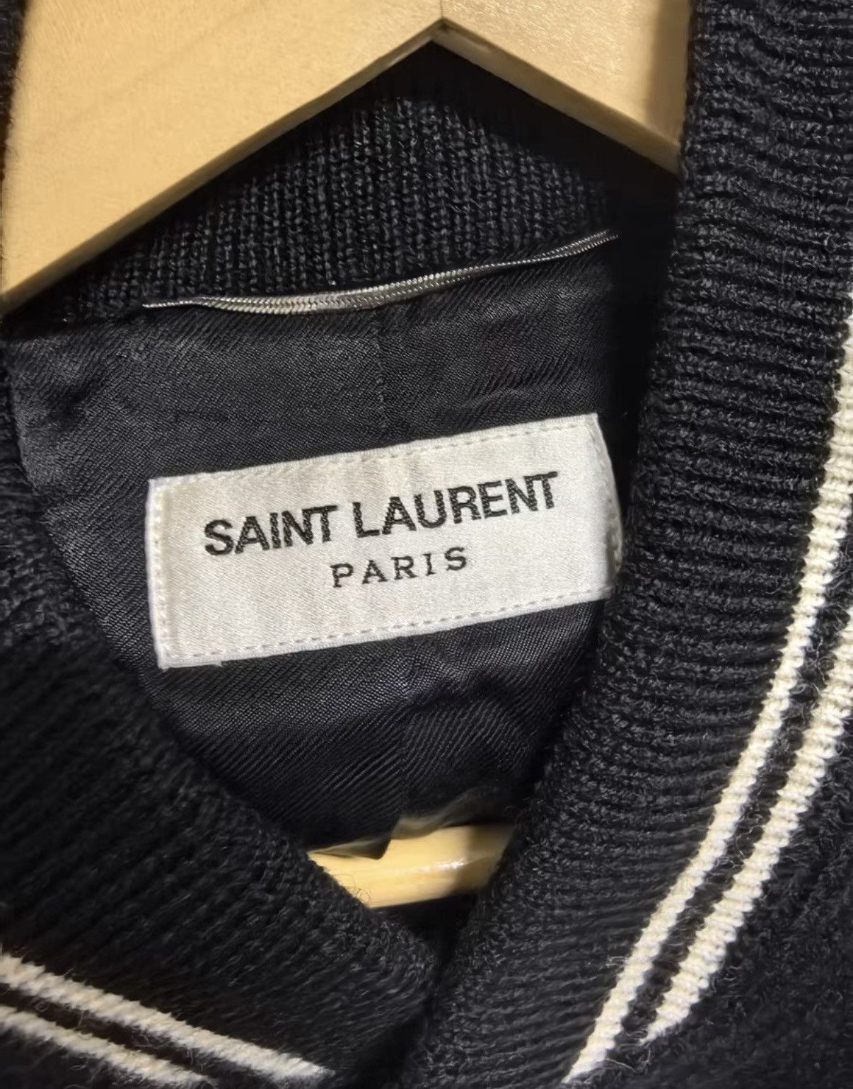 Saint Laurent Paris Saint Laurent SLP Classic Black and White Baseball Jacket Size US XL / EU 56 / 4 - 3 Thumbnail