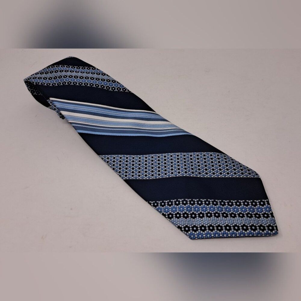 Christian Dior Monsieur Christian Dior Vintage Neck Tie Repp Striped Floral Shades Size ONE SIZE - 1 Thumbnail
