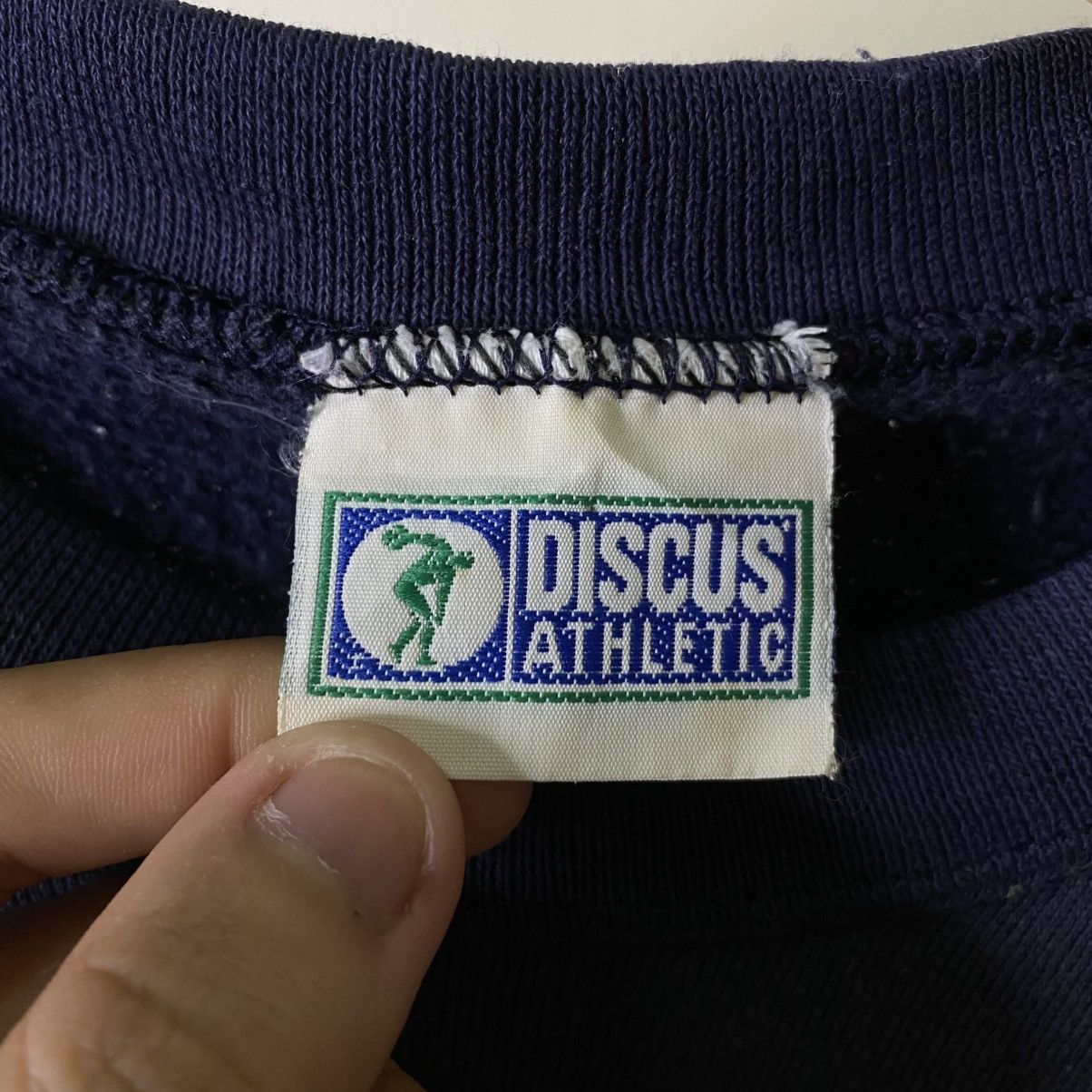 Vintage 1990s Discus Navy Blank Russell Athletic Style Sweatshirt Size US M / EU 48-50 / 2 - 3 Thumbnail